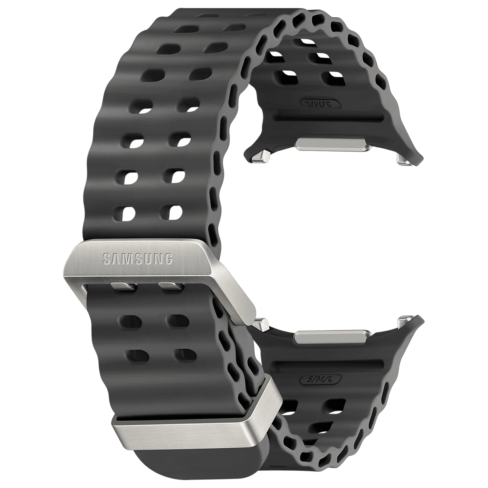 SAMSUNG ET-SNL70MBEGIN HNBR, Titanium Marine Band for SAMSUNG Galaxy Watch Ultra (Lugless Design, Dark Gray)_1