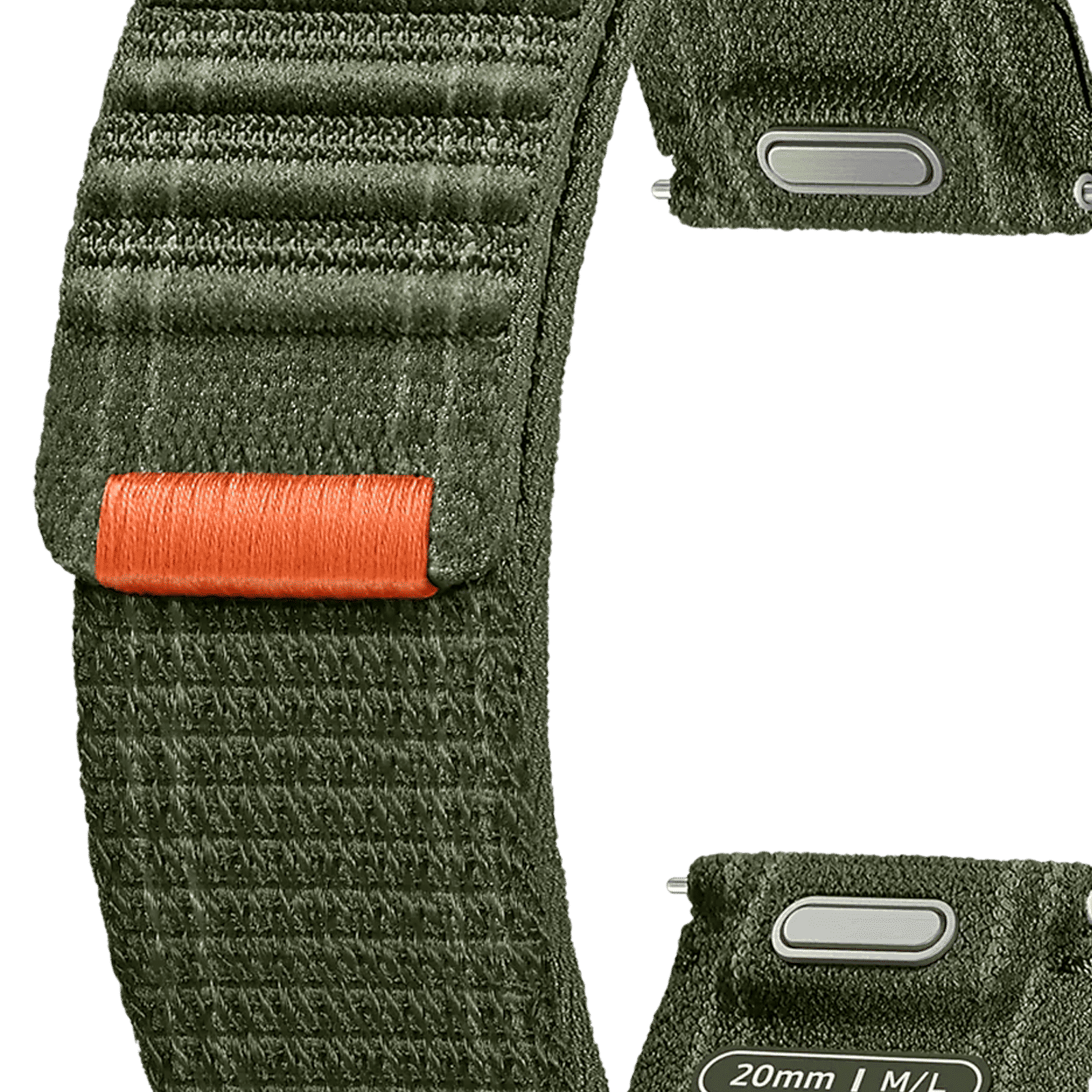 SAMSUNG ET-SVL31LKEGIN Nylon Fabric Band for SAMSUNG Galaxy Watch7, Watch4, Watch4 Classic, Watch5, Watch 5 Pro, Watch6 & Watch6 Classic (M/L) (Effortless Style, Green)_4