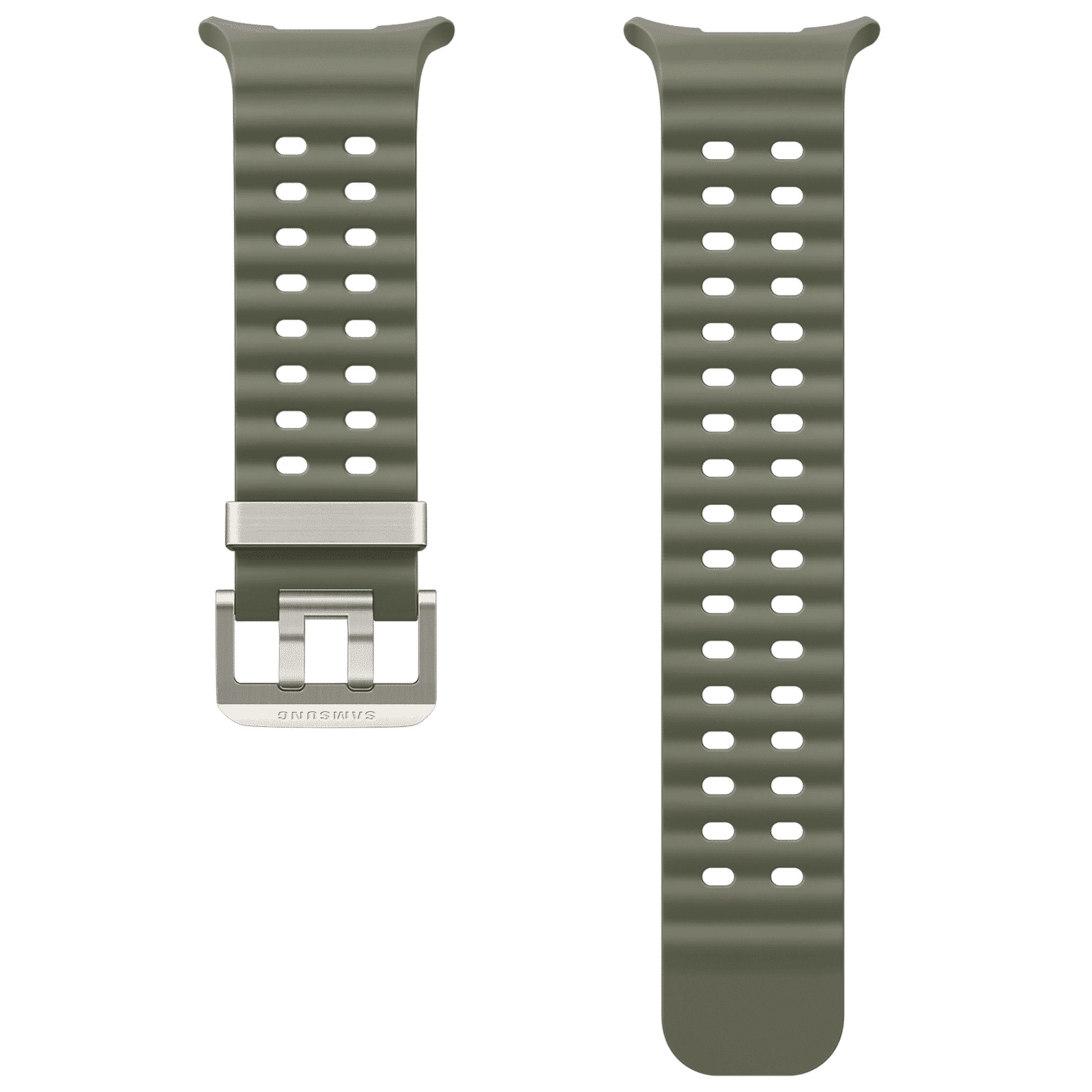 SAMSUNG ET-SNL70MKEGIN HNBR, Titanium Marine Band for SAMSUNG Galaxy Watch Ultra (Lugless Design, Green)_2