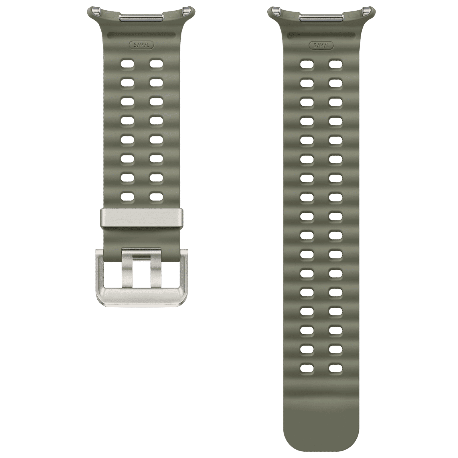SAMSUNG ET-SNL70MKEGIN HNBR, Titanium Marine Band for SAMSUNG Galaxy Watch Ultra (Lugless Design, Green)_3