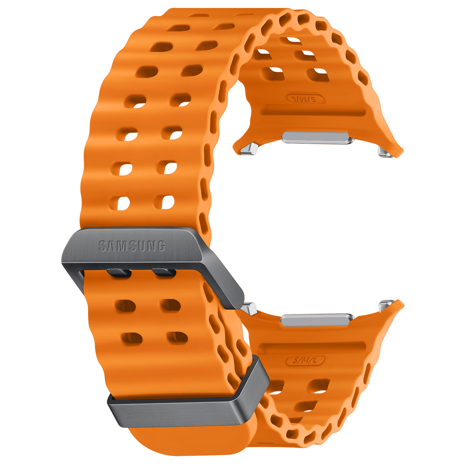 SAMSUNG ET-SNL70MOEGIN HNBR, Titanium Marine Band for SAMSUNG Galaxy Watch Ultra (Lugless Design, Orange)_1
