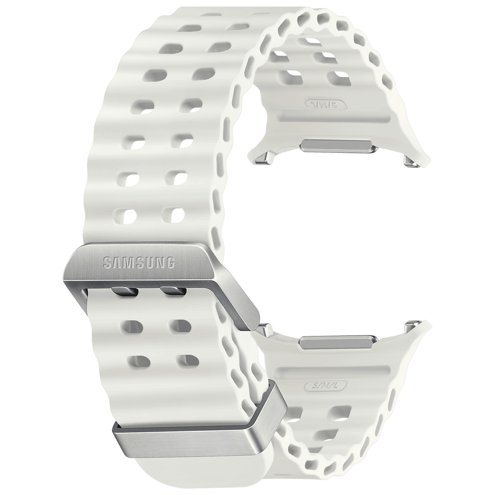 SAMSUNG ET-SNL70MWEGIN HNBR, Titanium Marine Band for SAMSUNG Galaxy Watch Ultra (Lugless Design, White)_1
