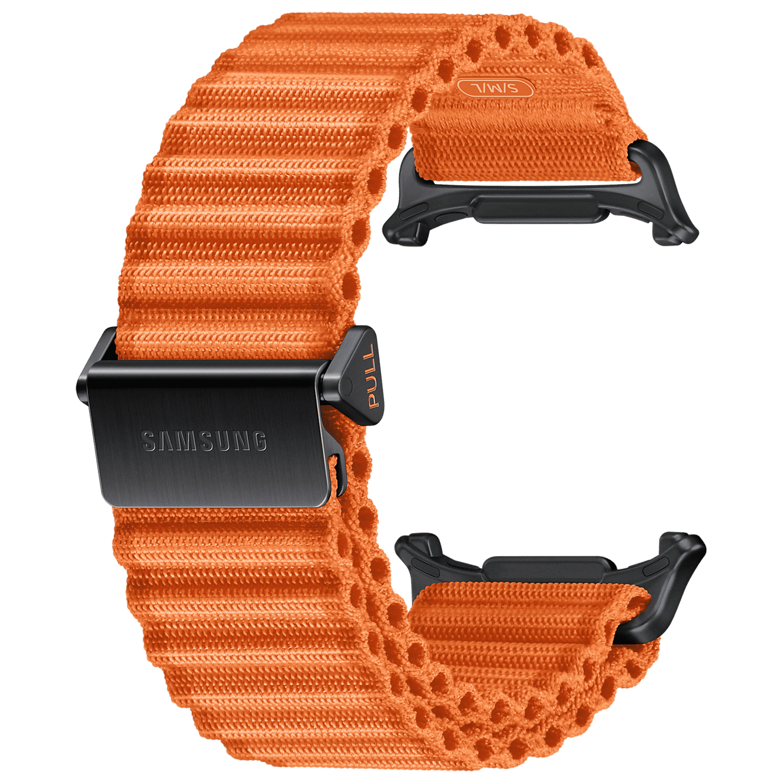 SAMSUNG ET-SVL70MOEGIN Nylon, Titanium, SUS Trail Band for SAMSUNG Galaxy Watch Ultra (Lugless Design, Orange)_1
