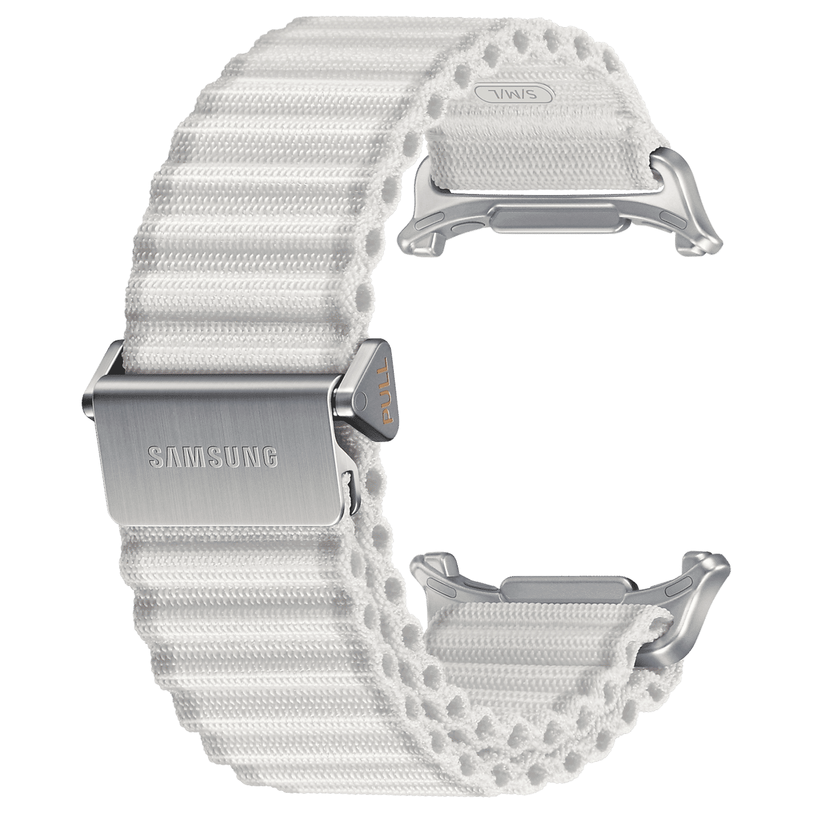 SAMSUNG ET-SVL70MWEGIN Nylon, Titanium, SUS Trail Band for SAMSUNG Galaxy Watch Ultra (Lugless Design, White Sand)_1