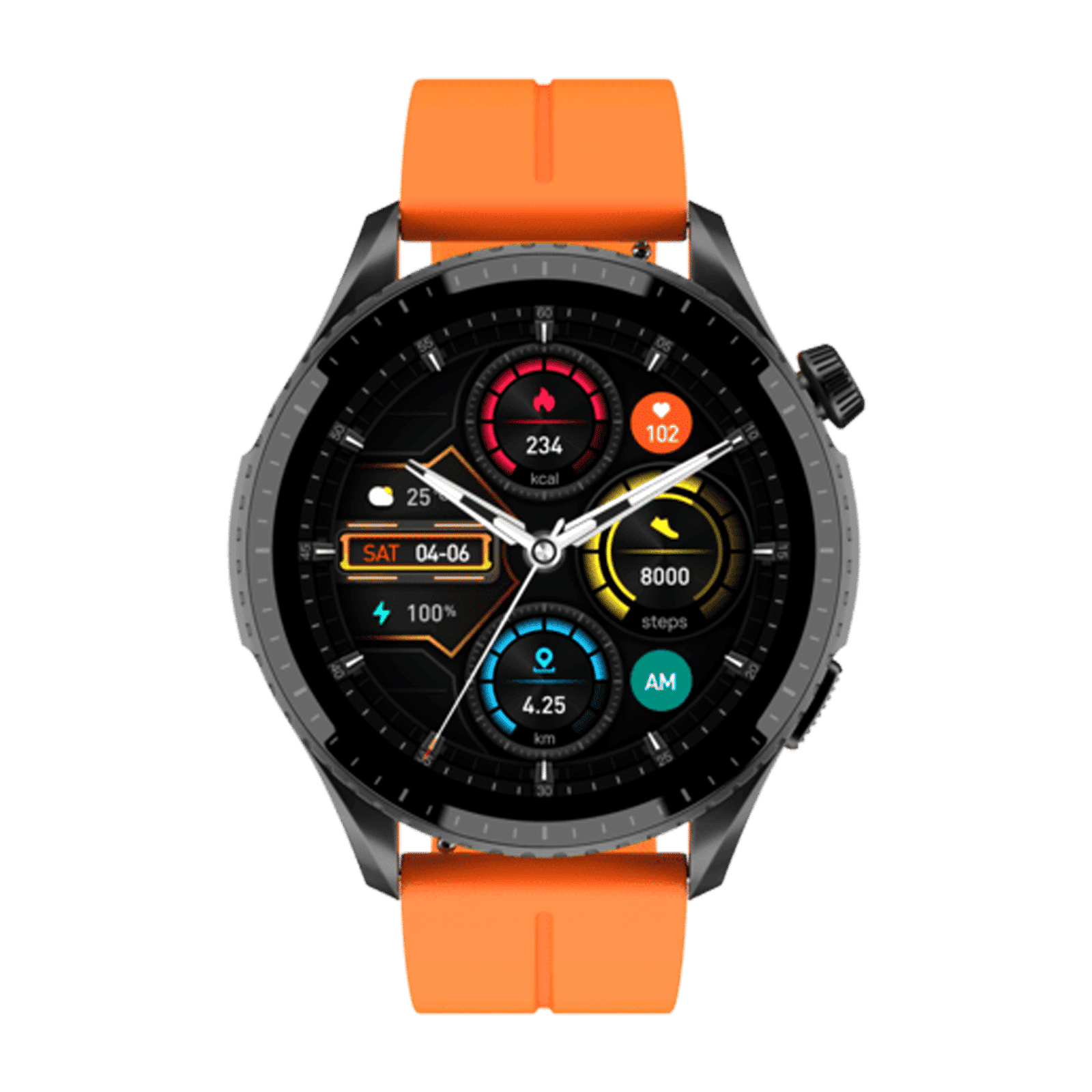 noise SnapOn Silicone Magnetic Loop for Smartwatch (22mm) (Quick Release Pins, Orange)_3