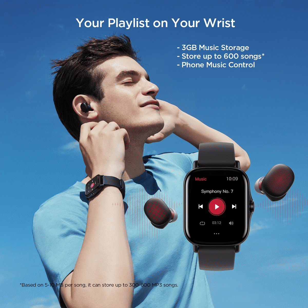 amazfit GTS 2 Smartwatch with Bluetooth Calling (41.91mm AMOLED Display, 5ATM Water Resistant, Midnight Black Strap)_9