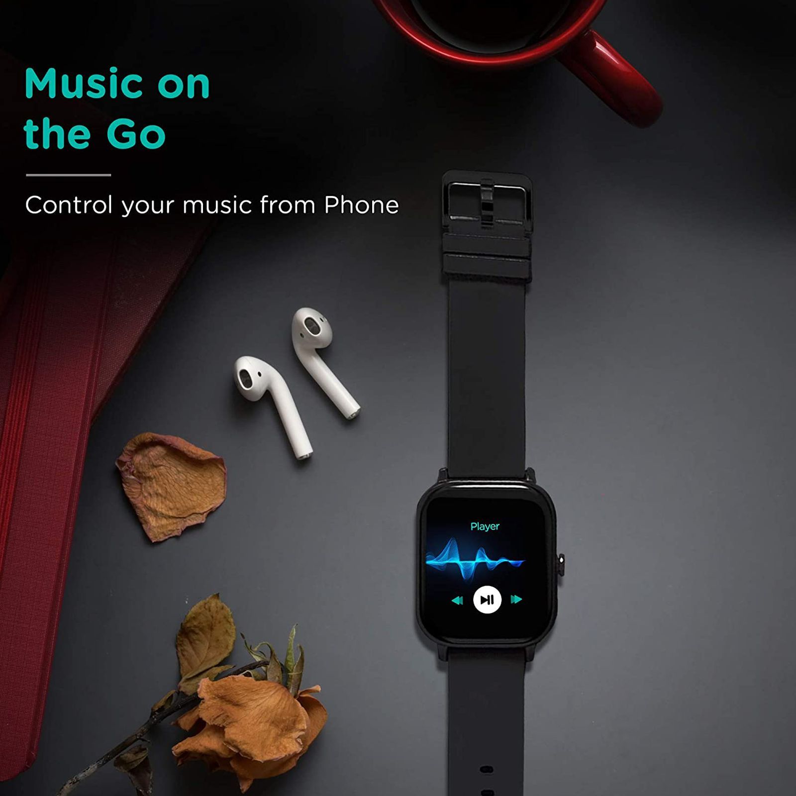 pebble Pace Smartwatch (35.56mm) (Built-in Oximeter, PFB05, Black, Silicon Strap)_11