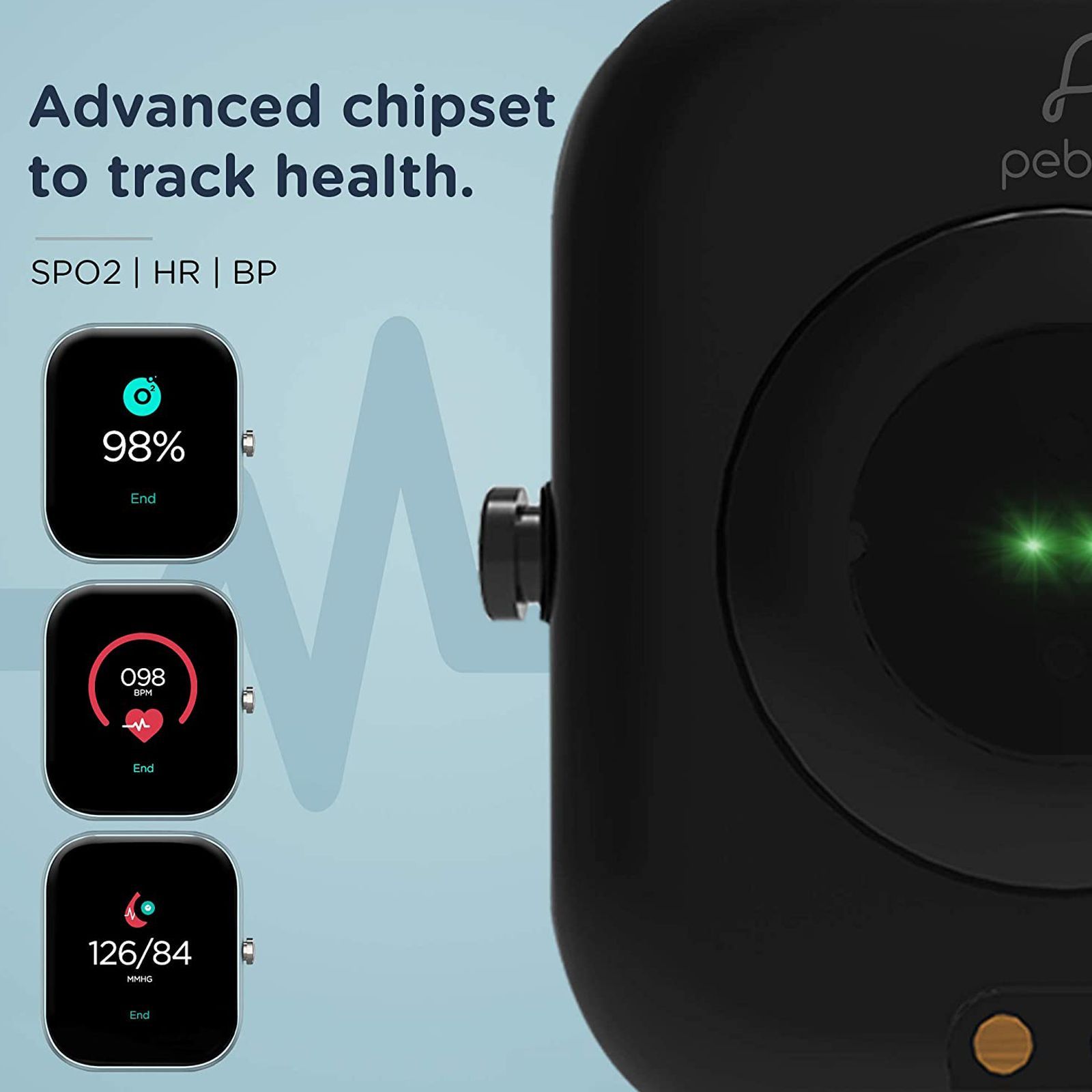 pebble Pace Smartwatch (35.56mm) (Built-in Oximeter, PFB05, Blue, Silicon Strap)_7