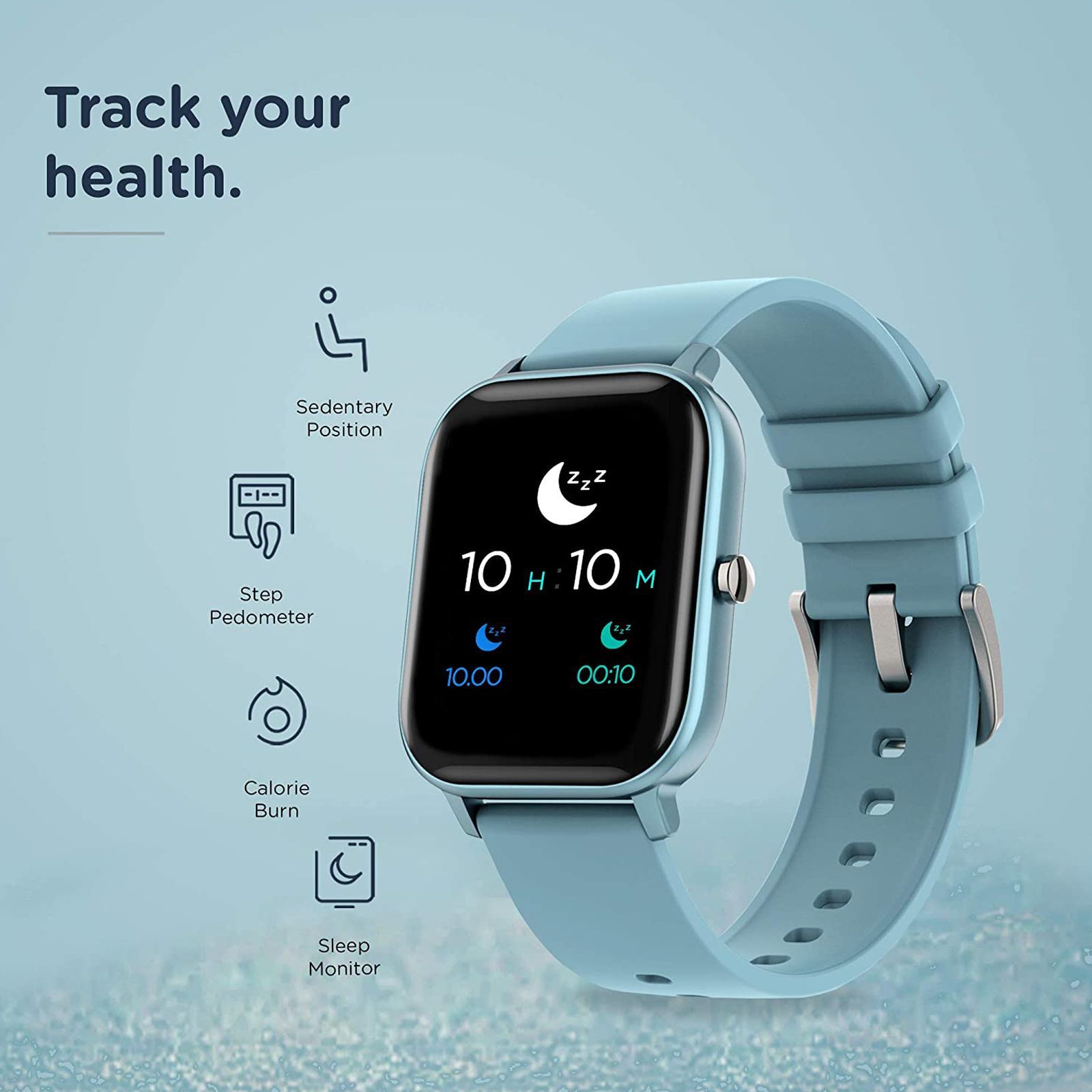 pebble Pace Smartwatch (35.56mm) (Built-in Oximeter, PFB05, Blue, Silicon Strap)_9