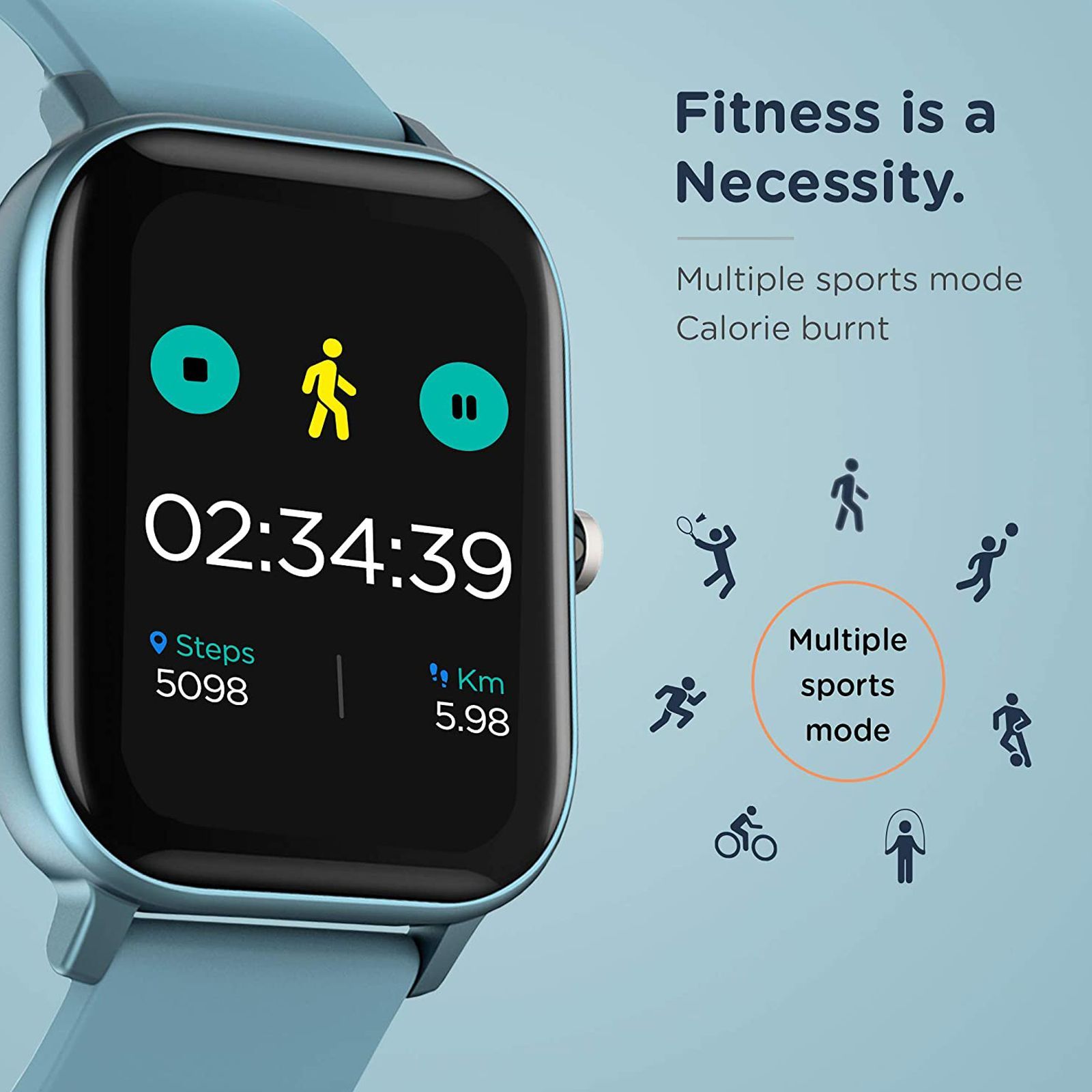 pebble Pace Smartwatch (35.56mm) (Built-in Oximeter, PFB05, Blue, Silicon Strap)_10