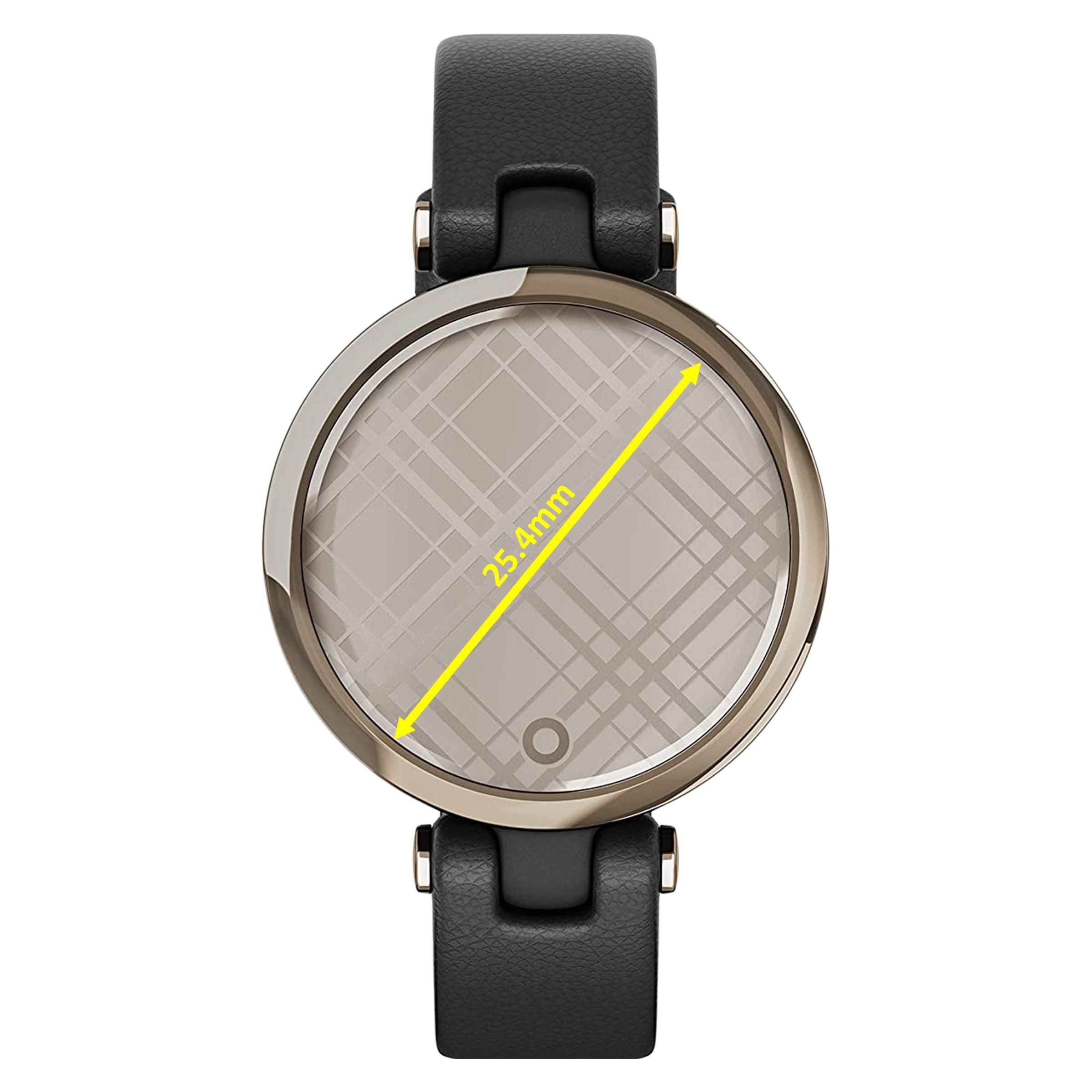 Garmin Lily Smart Watch (GPS, 25.4mm) (Wrist-Based Heart Rate, 010-02384-F1, Cream Gold/Black, Leather Strap)_5