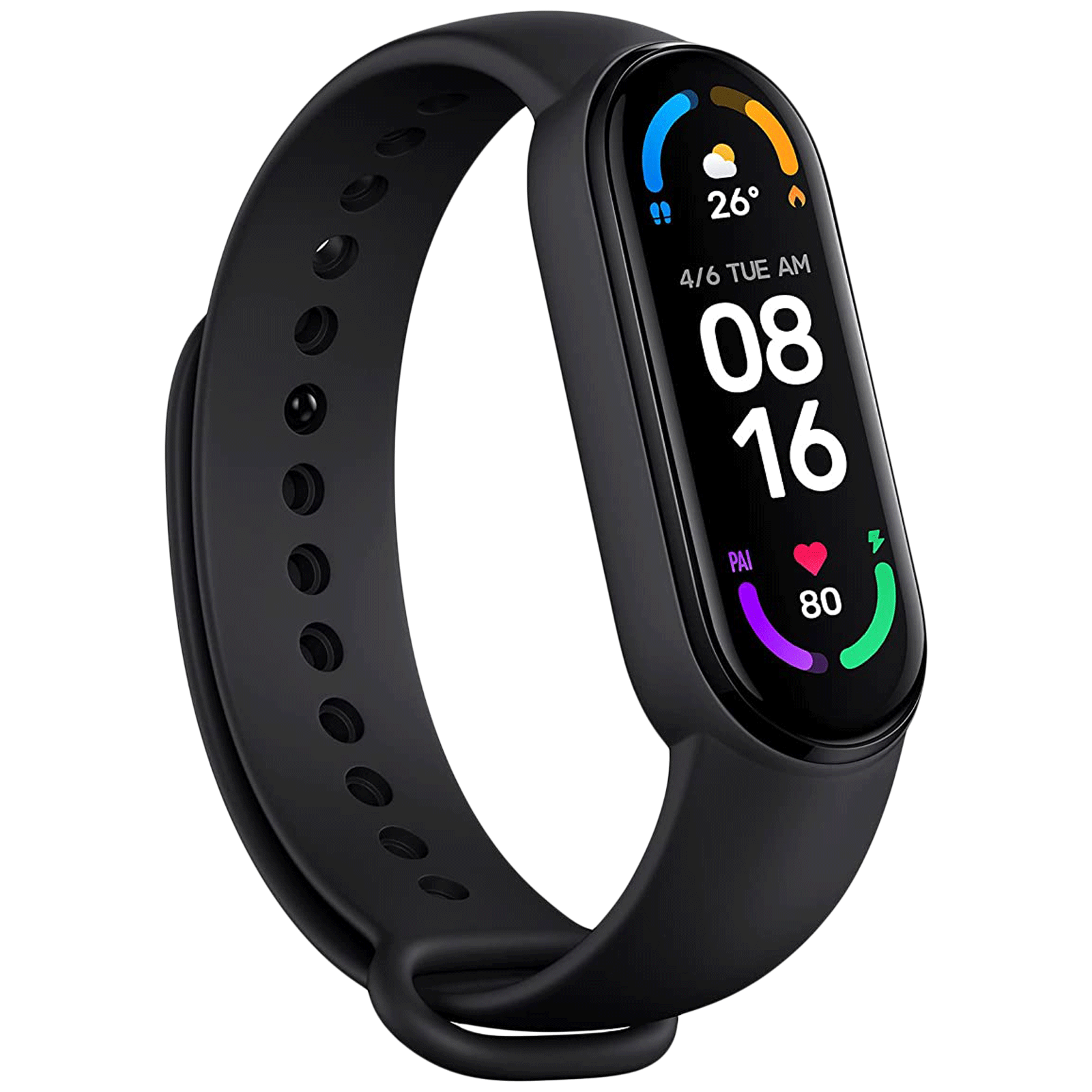 Xiaomi Mi Smart Band 6 (Bluetooth, 39.62mm) (Personal Activity Intelligence, XMSH15HM, Black, TPU Band)_2