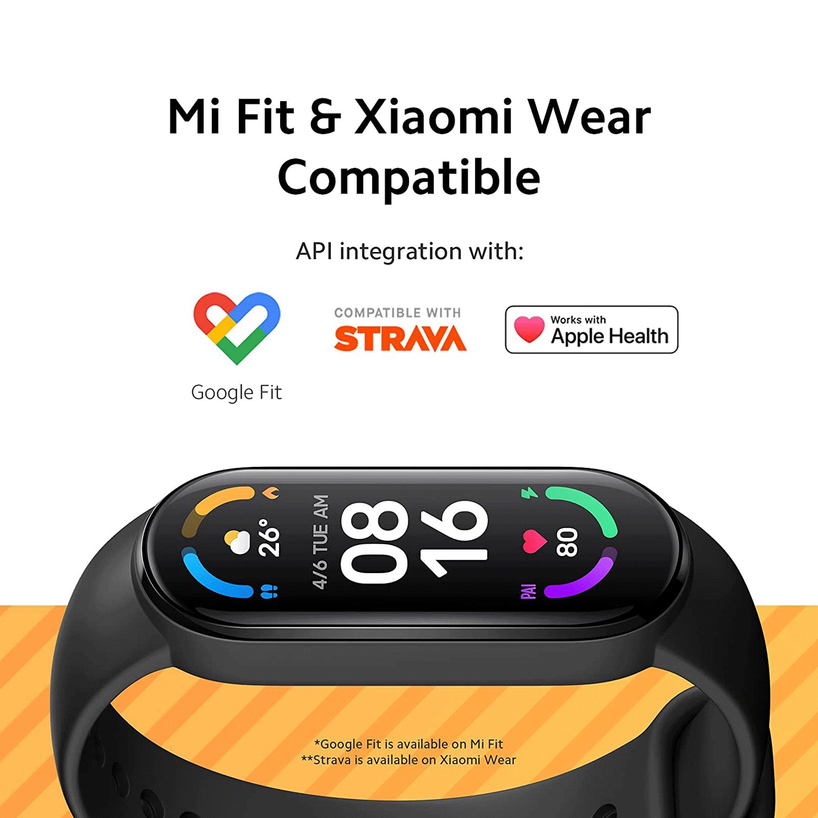 Xiaomi Mi Smart Band 6 (Bluetooth, 39.62mm) (Personal Activity Intelligence, XMSH15HM, Black, TPU Band)_5