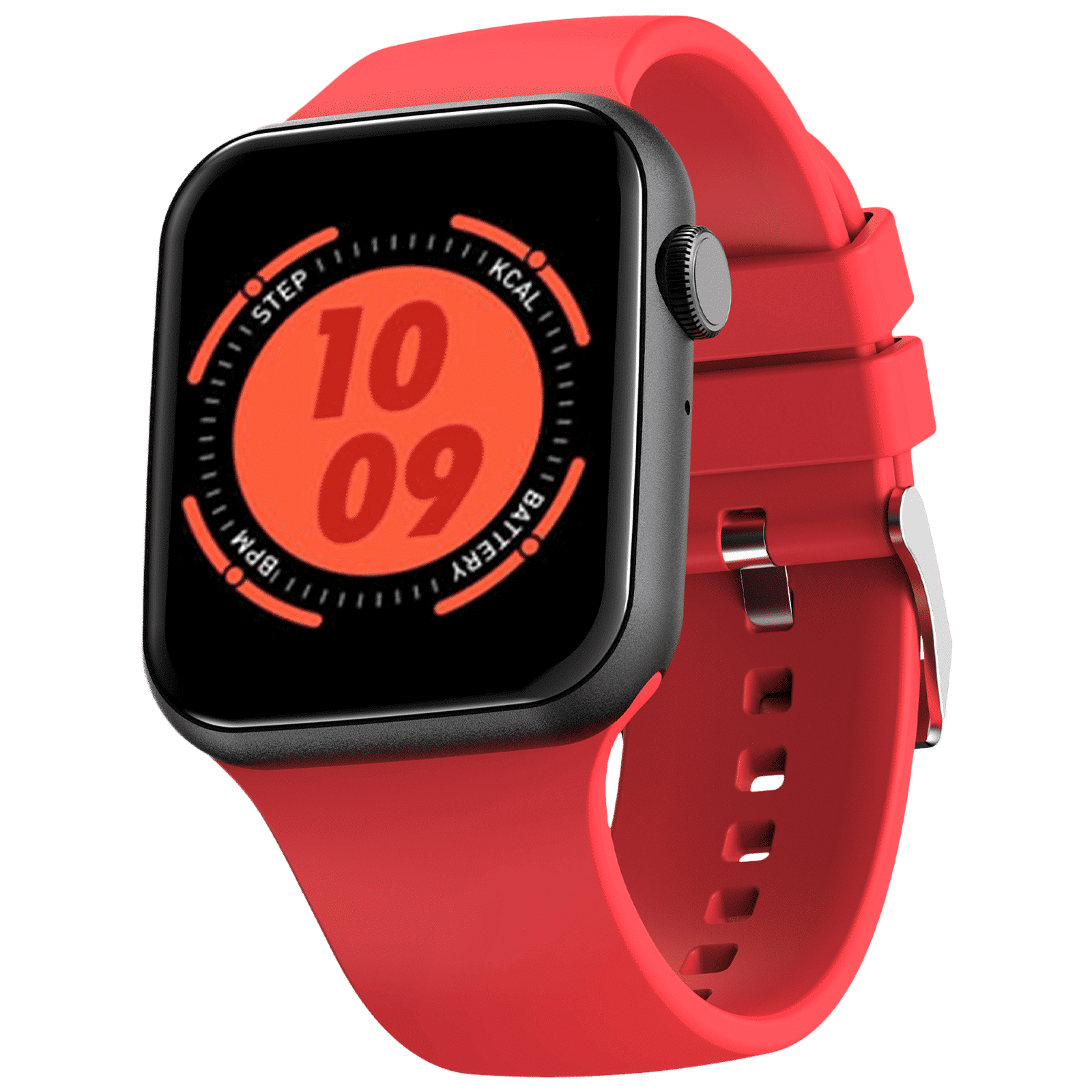 FIRE-BOLTT Ring BSW005 Smartwatch (Bluetooth, 43.18mm) (Blood Oxygen Monitoring, 05BSWAAY#4, Black/Red, Silicon Band)_1