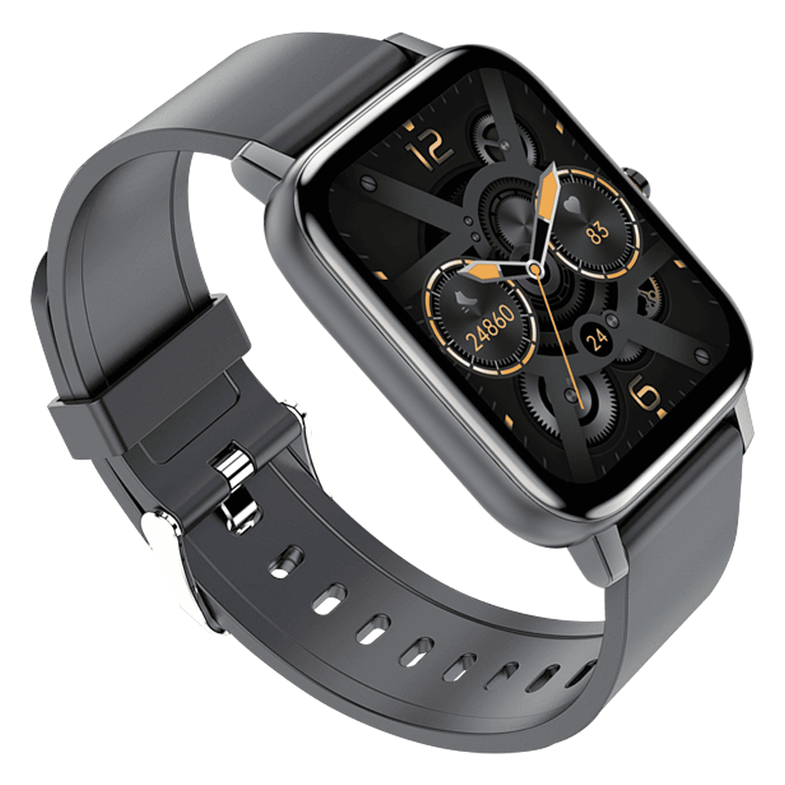 TAGG Verve Plus Smartwatch (Bluetooth, 44mm) (16 Sports Mode, Silver/Black, Silicone Band)_2