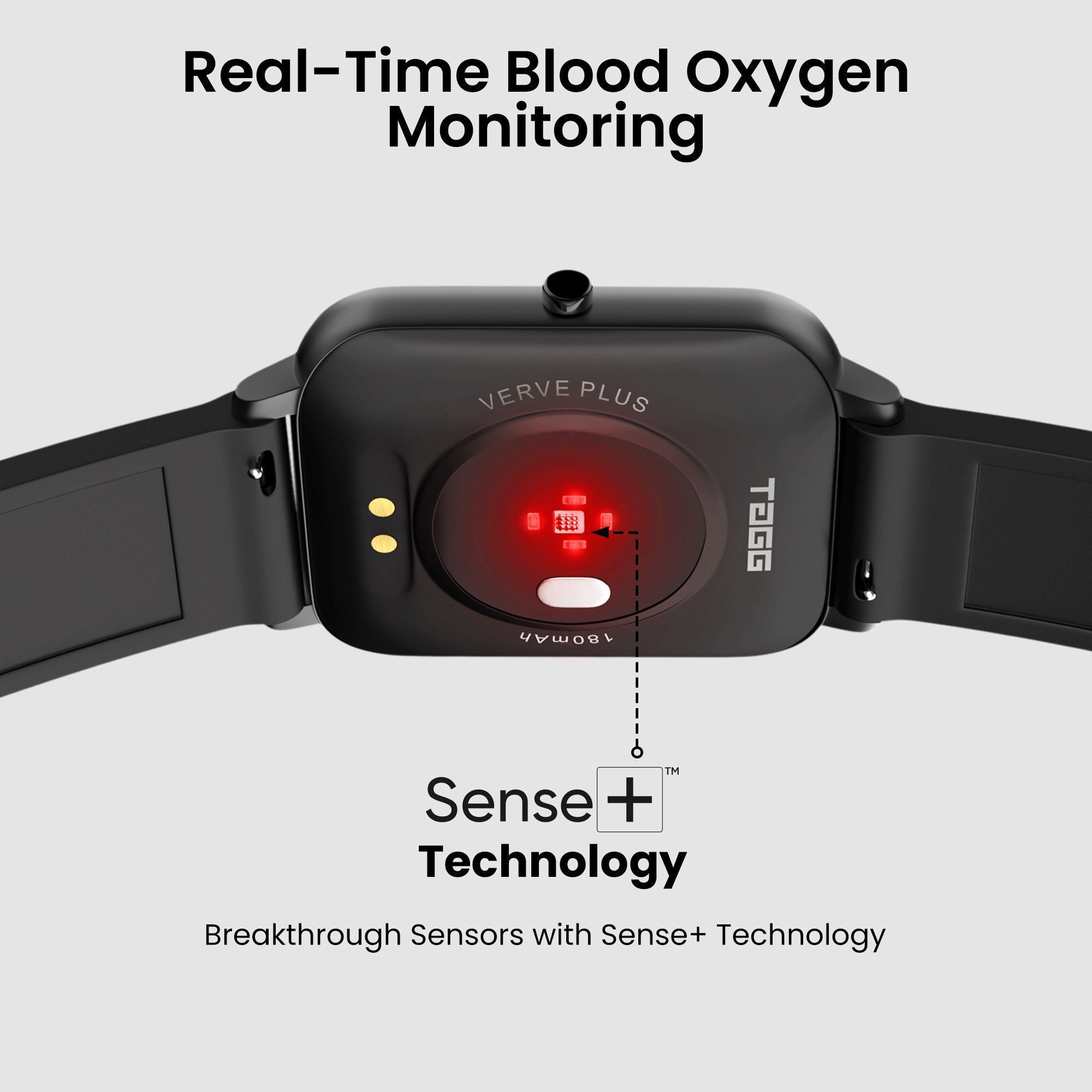 TAGG Verve Plus Smartwatch (Bluetooth, 44mm) (16 Sports Modes, Brown/Black, Silicone Band)_5