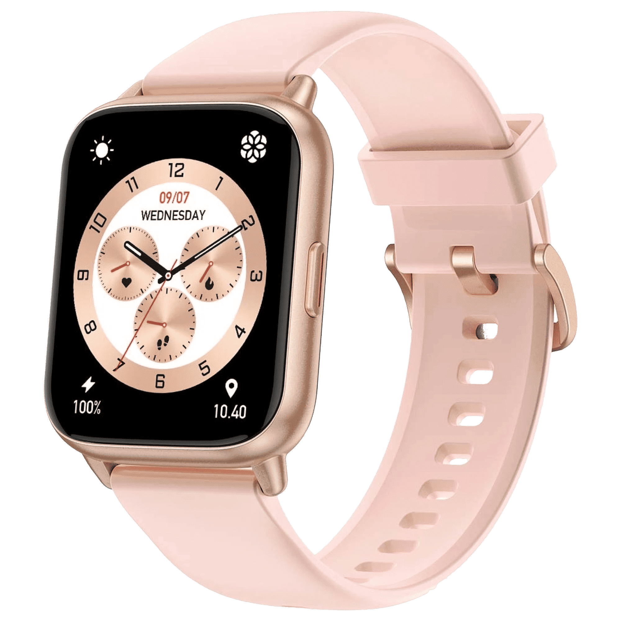 amazfit Pop 2 Smartwatch with Bluetooth Calling (45.21mm AMOLED Display, IP68 Water Resistant, Pink Strap)_1