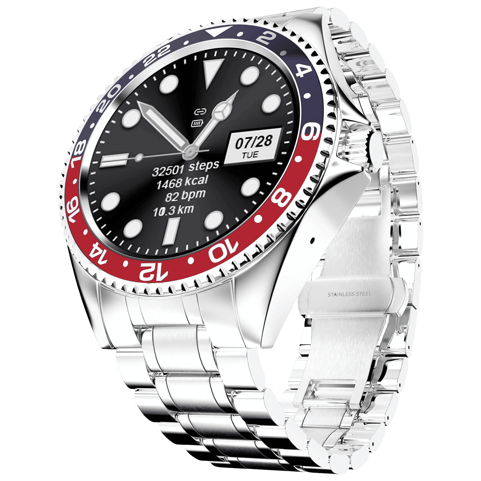 FIRE-BOLTT Quantum Smartwatch with Bluetooth Calling (32.5mm HD Display, IP67 Water Resistant, Silver Strap) FIRE-BOLTT Quantum Smartwatch with Bluetooth Calling (32.5mm HD Display, IP67 Water Resistant, Silver Strap)_1