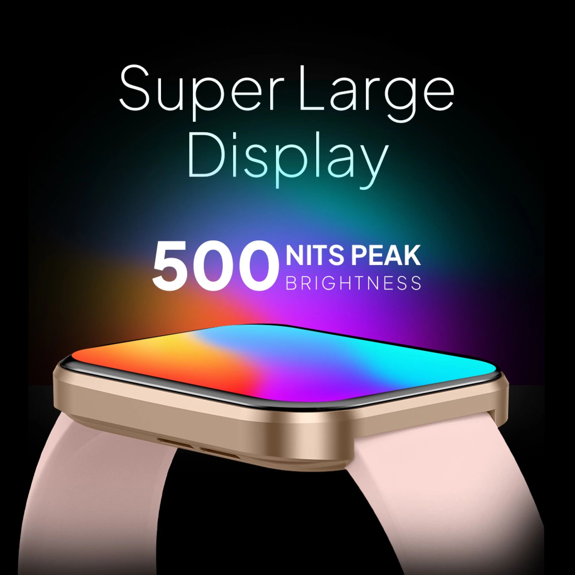 FIRE-BOLTT Terminator BSW104 Smartwatch with Bluetooth Calling (50.5mm IPS Display, IP68 Water Resistant, Pink Strap)_2