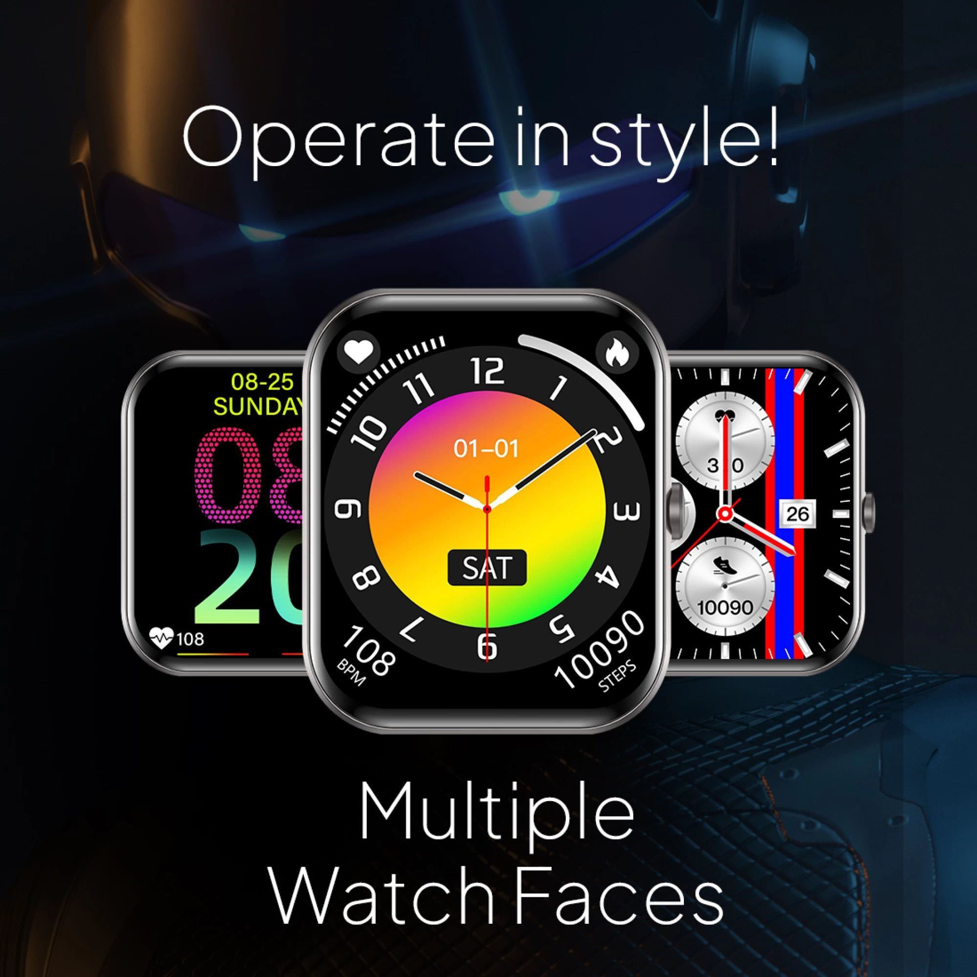 FIRE-BOLTT Terminator BSW104 Smartwatch with Bluetooth Calling (50.5mm IPS Display, IP68 Water Resistant, Pink Strap)_5