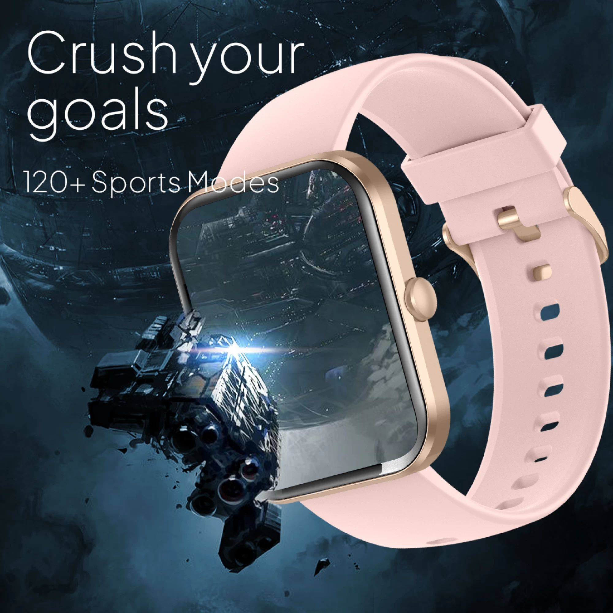 FIRE-BOLTT Terminator BSW104 Smartwatch with Bluetooth Calling (50.5mm IPS Display, IP68 Water Resistant, Pink Strap)_7