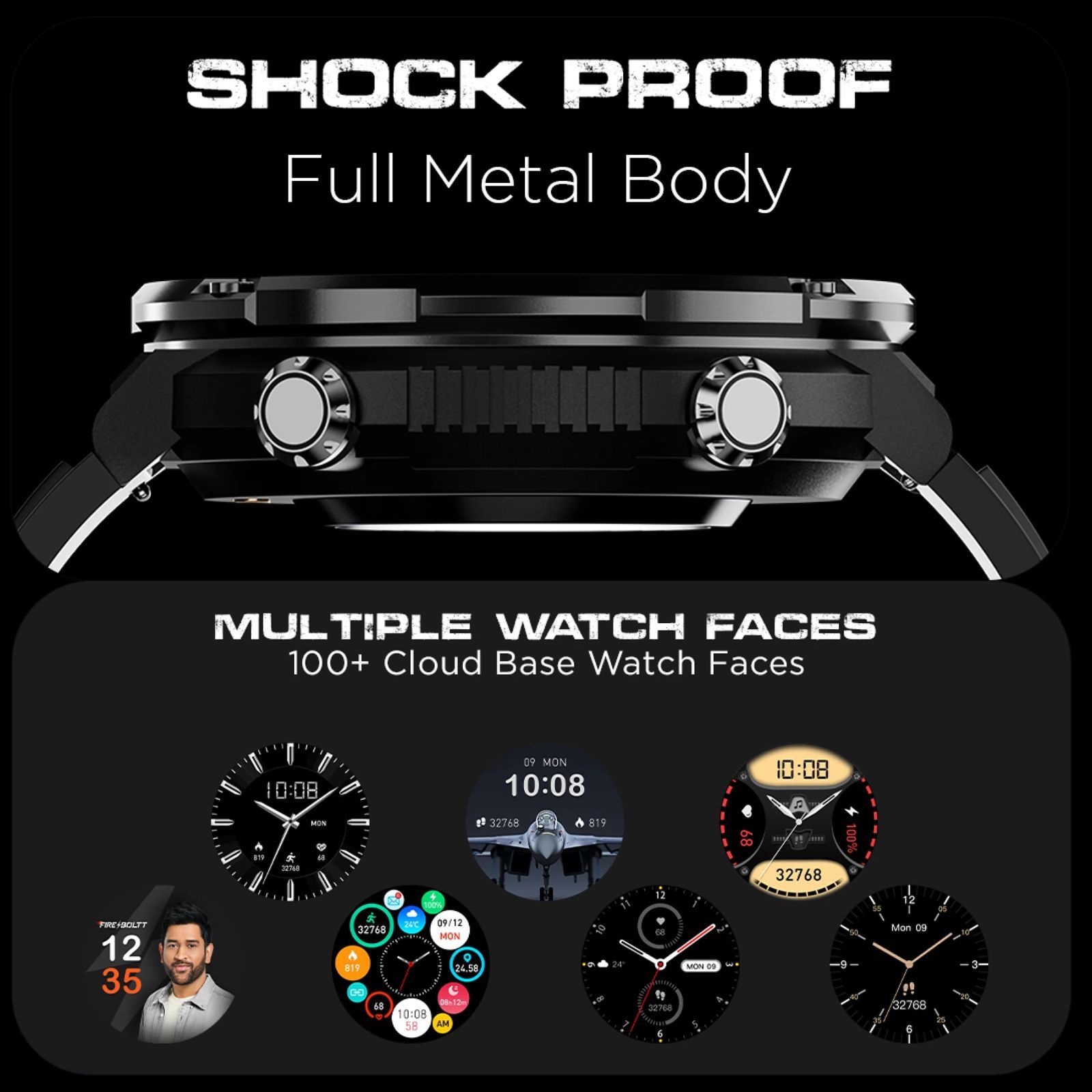 FIRE-BOLTT Sphere Smartwatch with Bluetooth Calling (40.6mm HD Display, IP68 Water Resistant, Camo Black Strap)_11