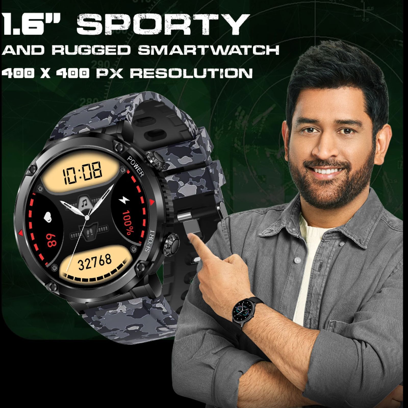 FIRE-BOLTT Sphere Smartwatch with Bluetooth Calling (40.6mm HD Display, IP68 Water Resistant, Camo Black Strap)_15