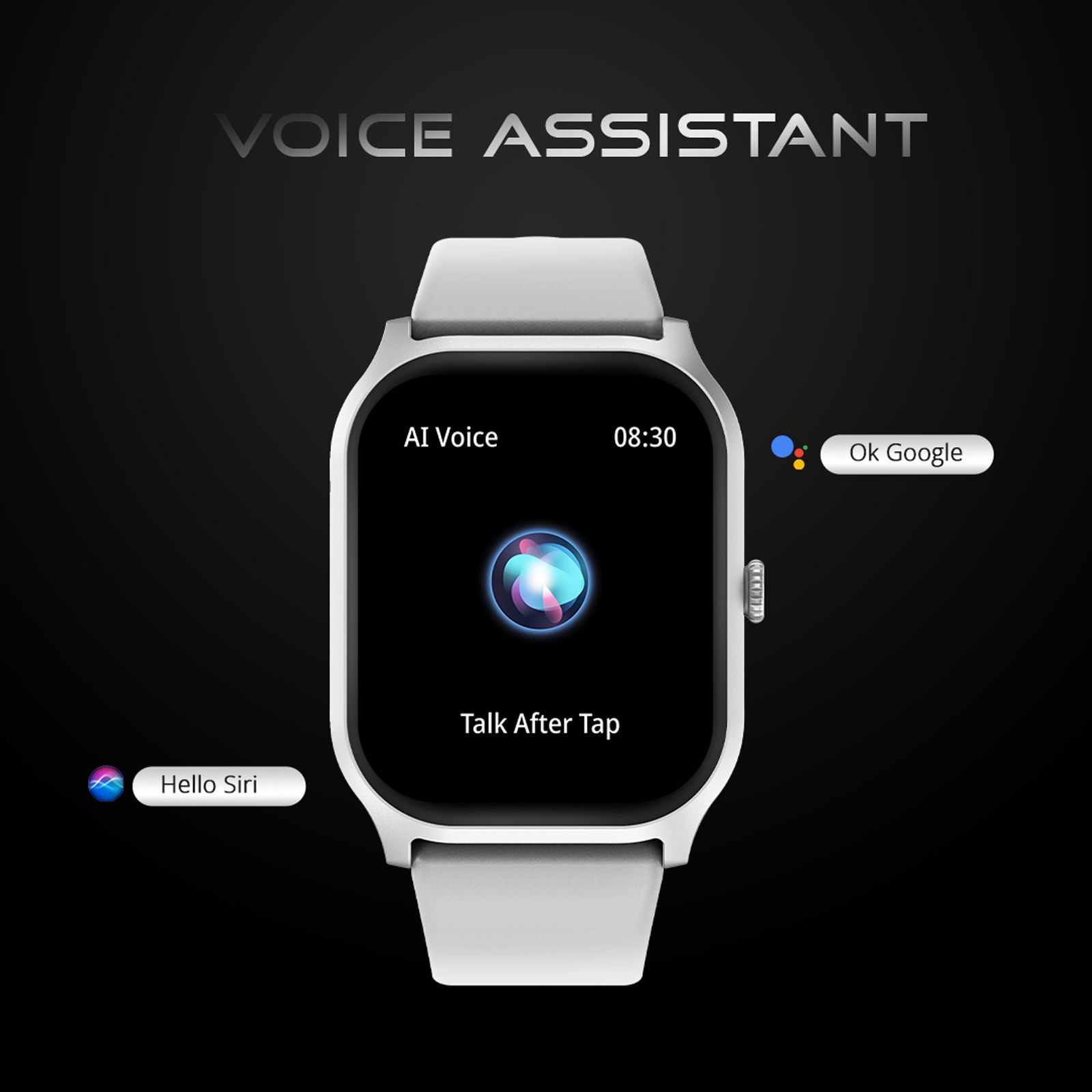 FIRE-BOLTT Hunter Smartwatch with Bluetooth Calling (51.05mm TFT Display, IP67 Water Resistant, Grey Strap)_4