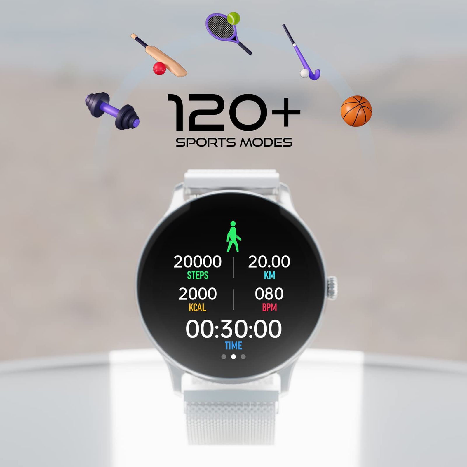 FIRE-BOLTT Phoenix Ultra Smartwatch with Bluetooth Calling (TFT Display, Shockproof, Silver Strap)_5