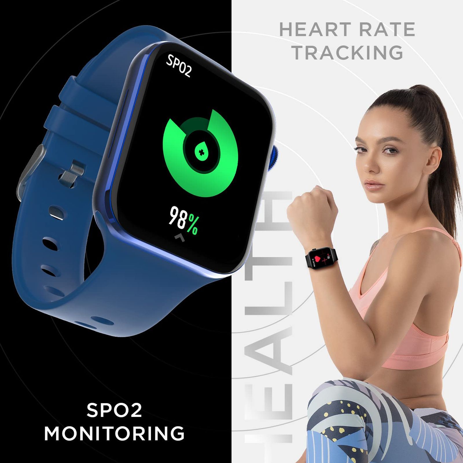 FIRE-BOLTT Visionary Smartwatch with Bluetooth Calling (45mm AMOLED Display, IP68 Water Resistant, Blue Strap)_5