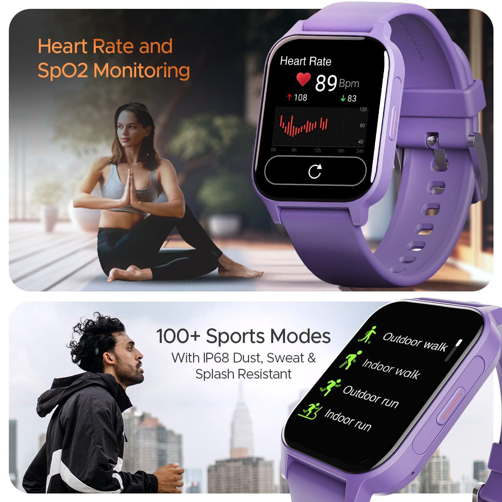 boAt Xtend Call Plus Smartwatch with Bluetooth Calling (48.51mm HD Display, IP68 Water Resistant, Deep Purple Strap)_7