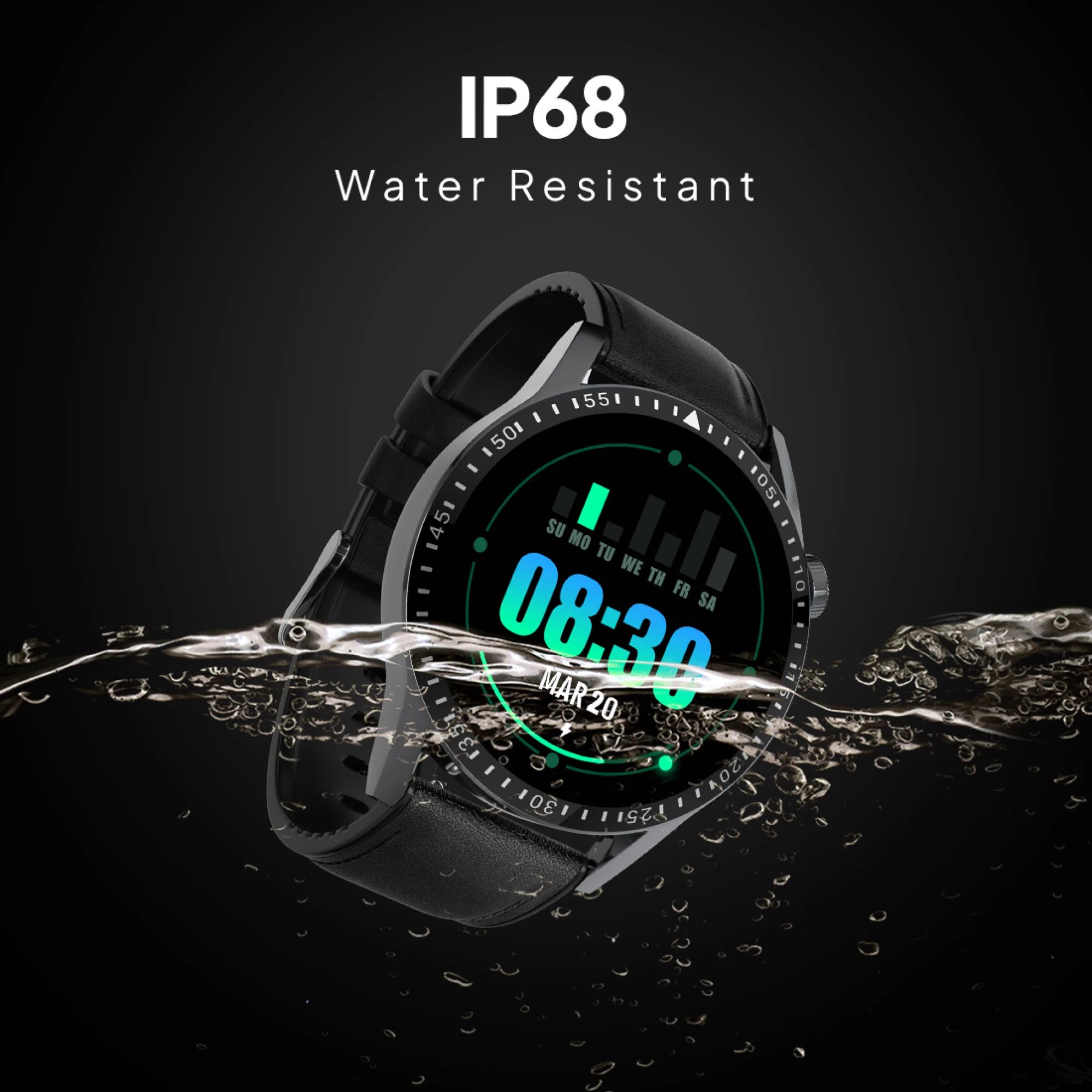 Fire-Boltt Ultimate Smartwatch with Bluetooth Calling (35.3mm LCD HD Display, IP68 Water Resistant, Black Strap)_6