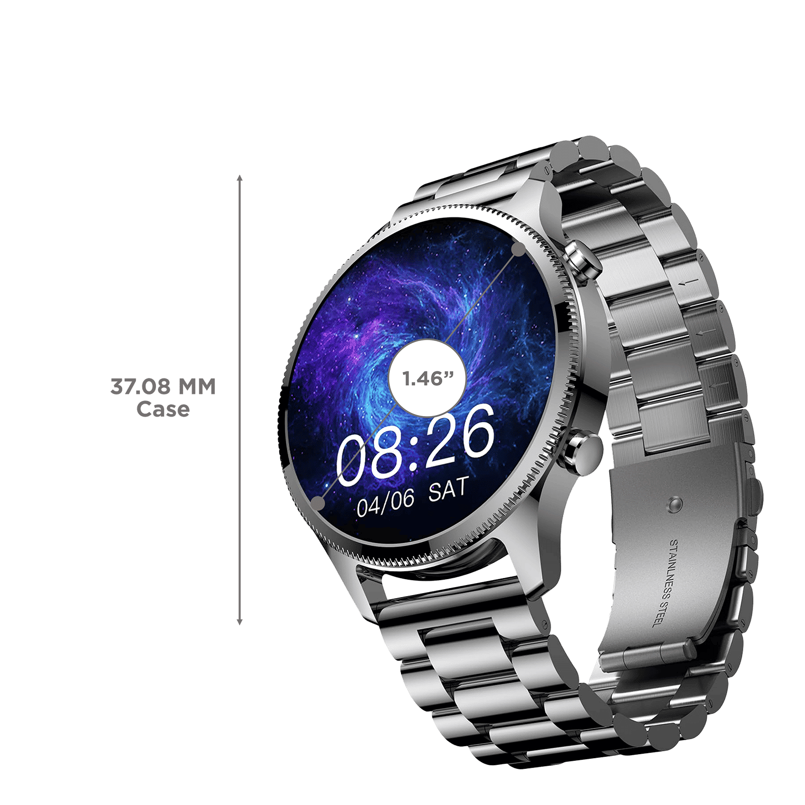 noise NoiseFit Halo Plus Smartwatch with Bluetooth Calling (37.08mm AMOLED Display, IP68 Water Resistant, Elite Silver Strap) noise NoiseFit Halo Plus Smartwatch with Bluetooth Calling (37.08mm AMOLED Display, IP68 Water Resistant, Elite Silver Strap)_2