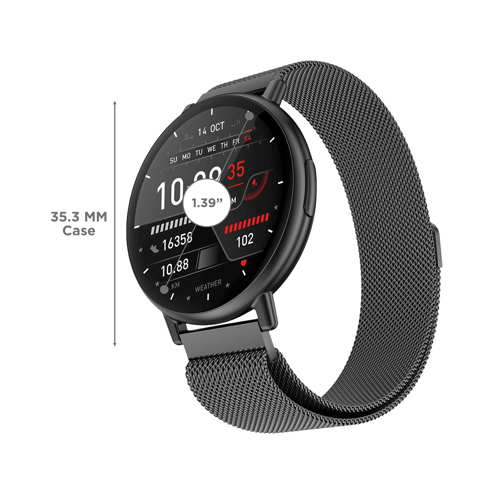 FIRE-BOLTT Destiny Smartwatch with Bluetooth Calling (35.3mm TFT HD Display, IP67 Water Resistant, Black Strap)_3