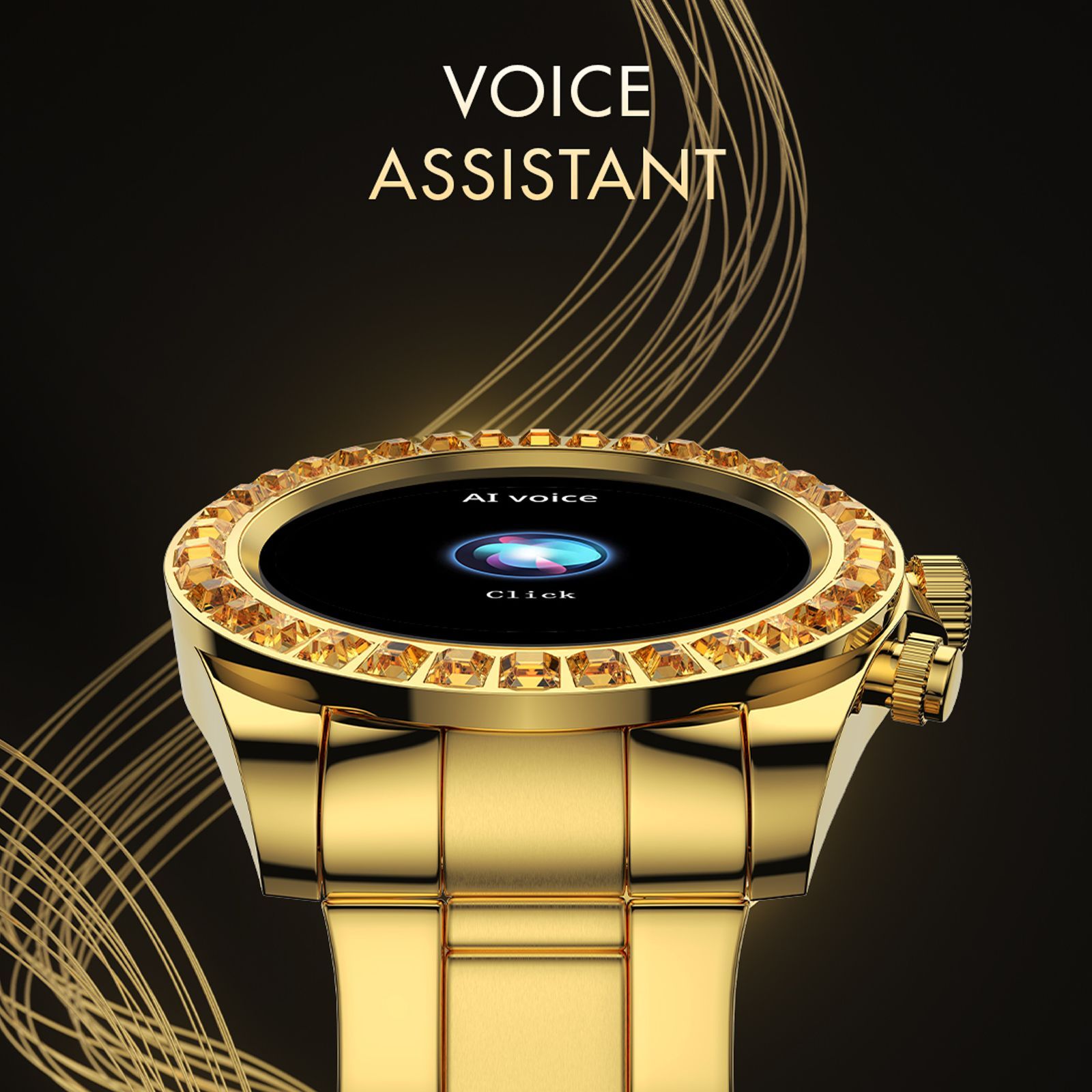 FIRE-BOLTT Blizzard Ultra Smartwatch with Bluetooth Calling (32.5mm HD Display, Water Resistant, Gold Strap)_6