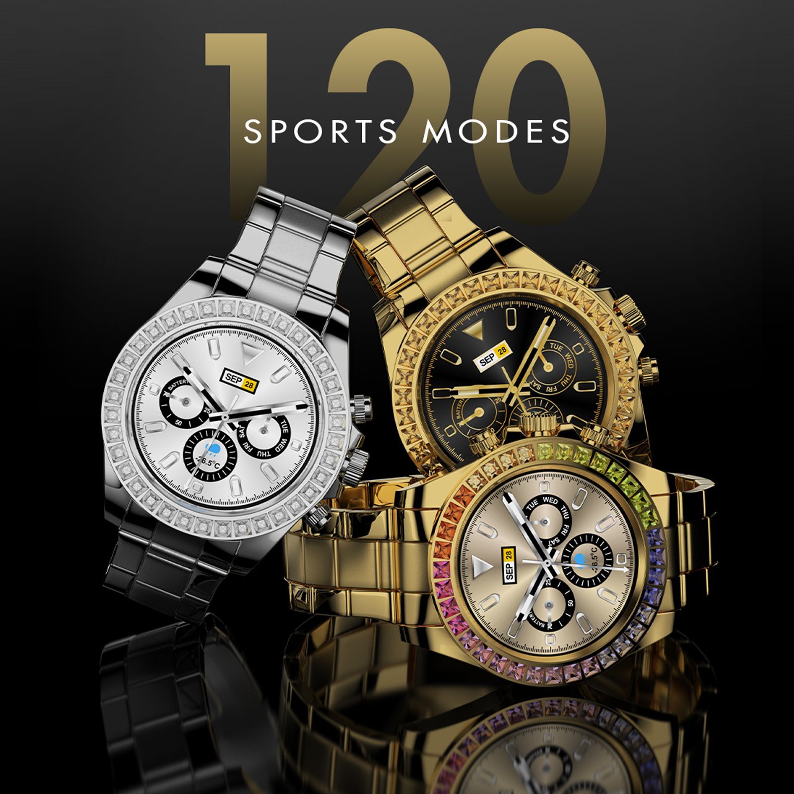 FIRE-BOLTT Blizzard Ultra Smartwatch with Bluetooth Calling (32.5mm HD Display, Water Resistant, Gold Strap)_8