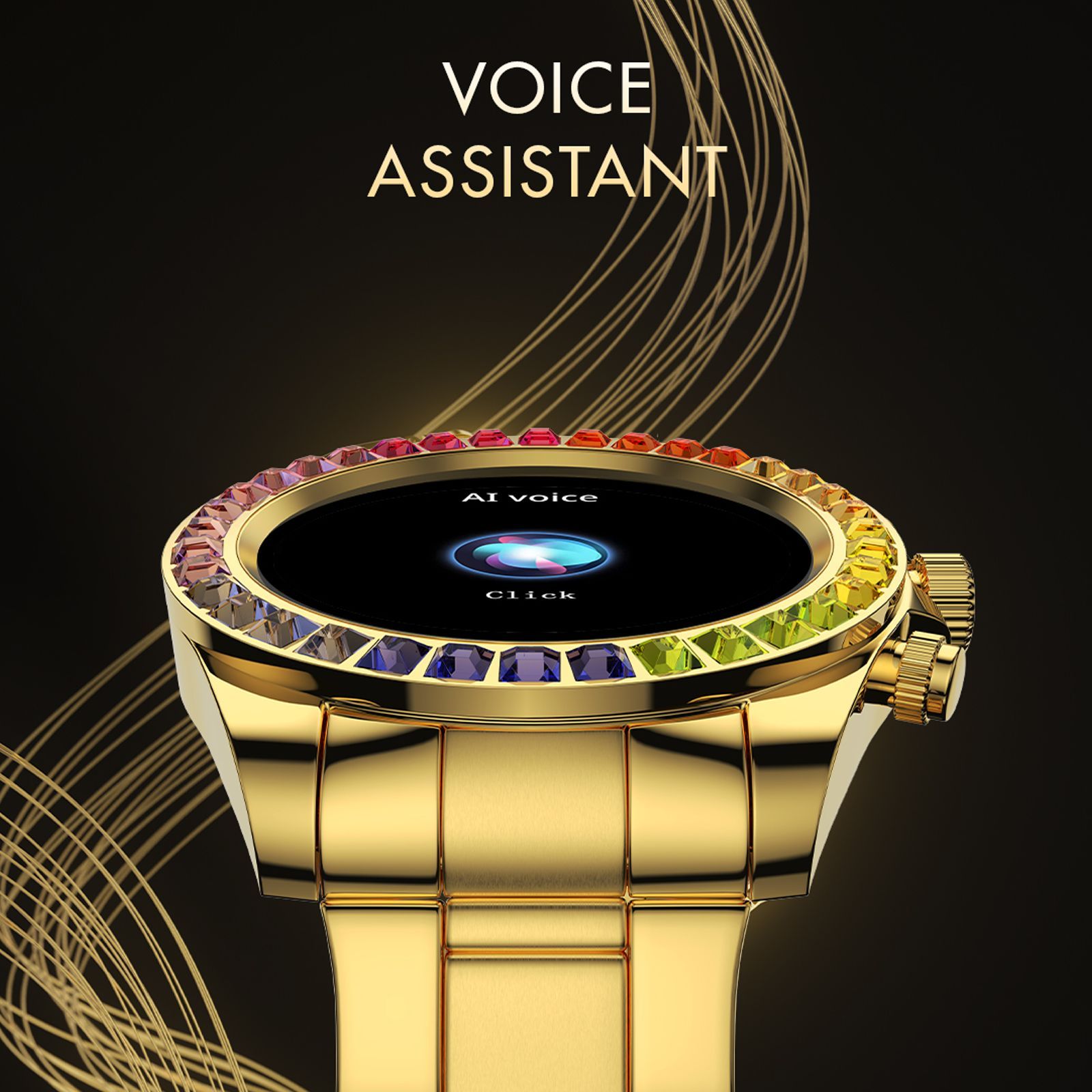 FIRE-BOLTT Blizzard Ultra Smartwatch with Bluetooth Calling (32.5mm HD Display, Water Resistant, Gold Strap)_6