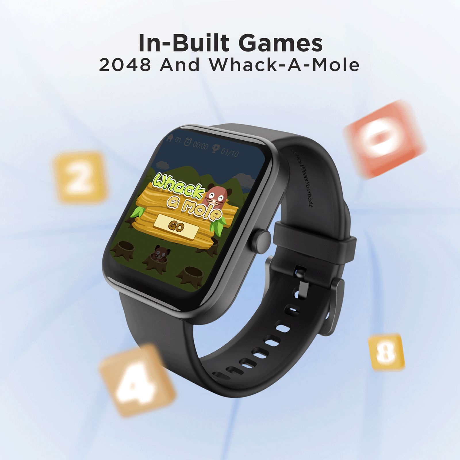 boAt Wave Arcade Smartwatch with Bluetooth Calling (46mm HD Display, IP68 Water Resistant, Charcoal Black Strap)_4