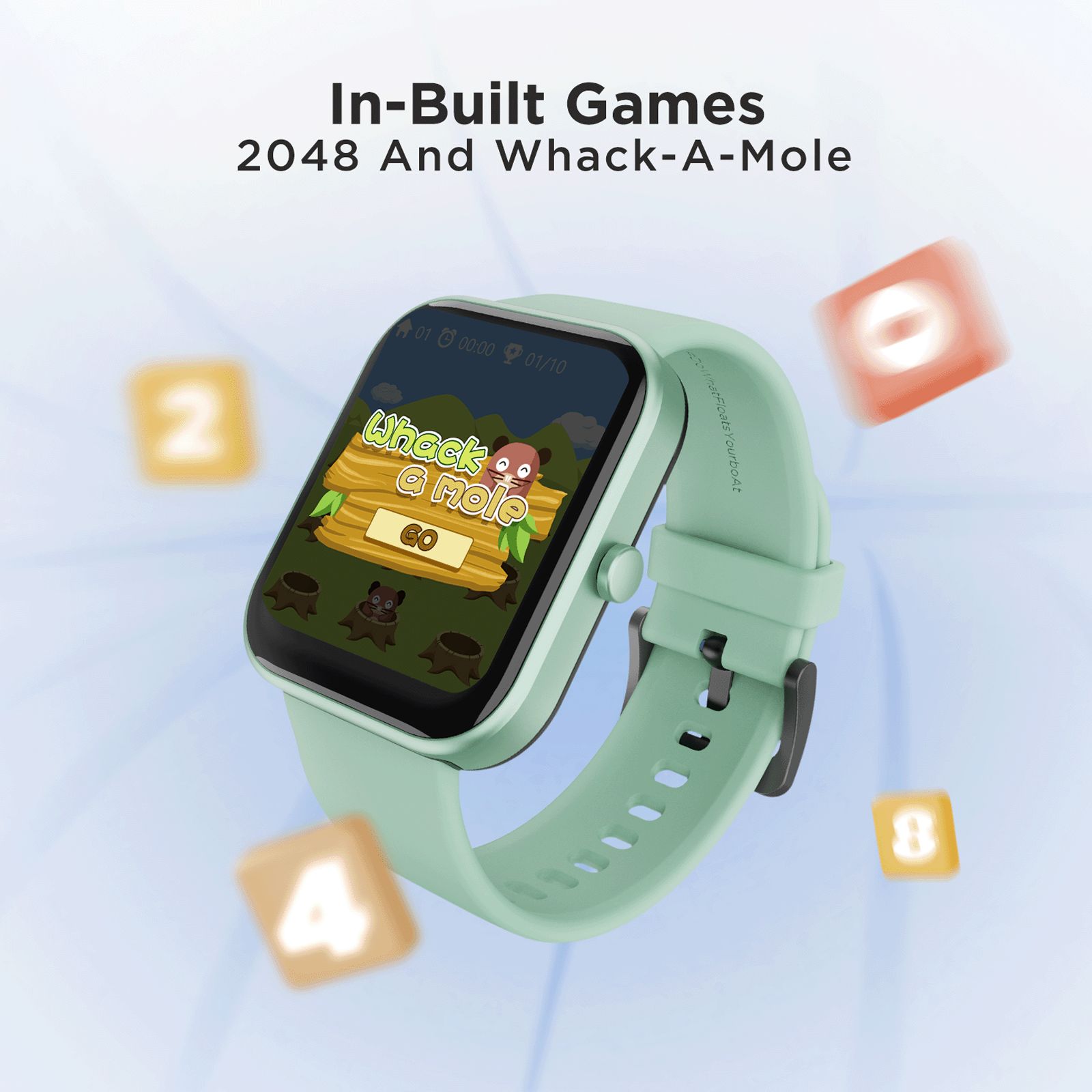boAt Wave Arcade Smartwatch with Bluetooth Calling (46mm HD Display, IP68 Water Resistant, Basil Green Strap)_4