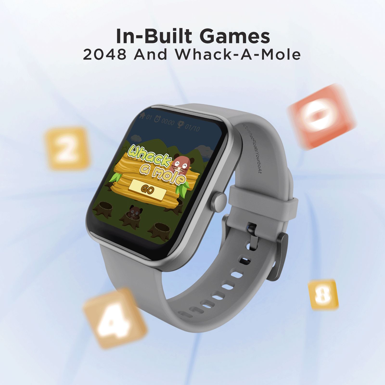 boAt Wave Arcade Smartwatch with Bluetooth Calling (46mm HD Display, IP68 Water Resistant, Grey Strap)_4