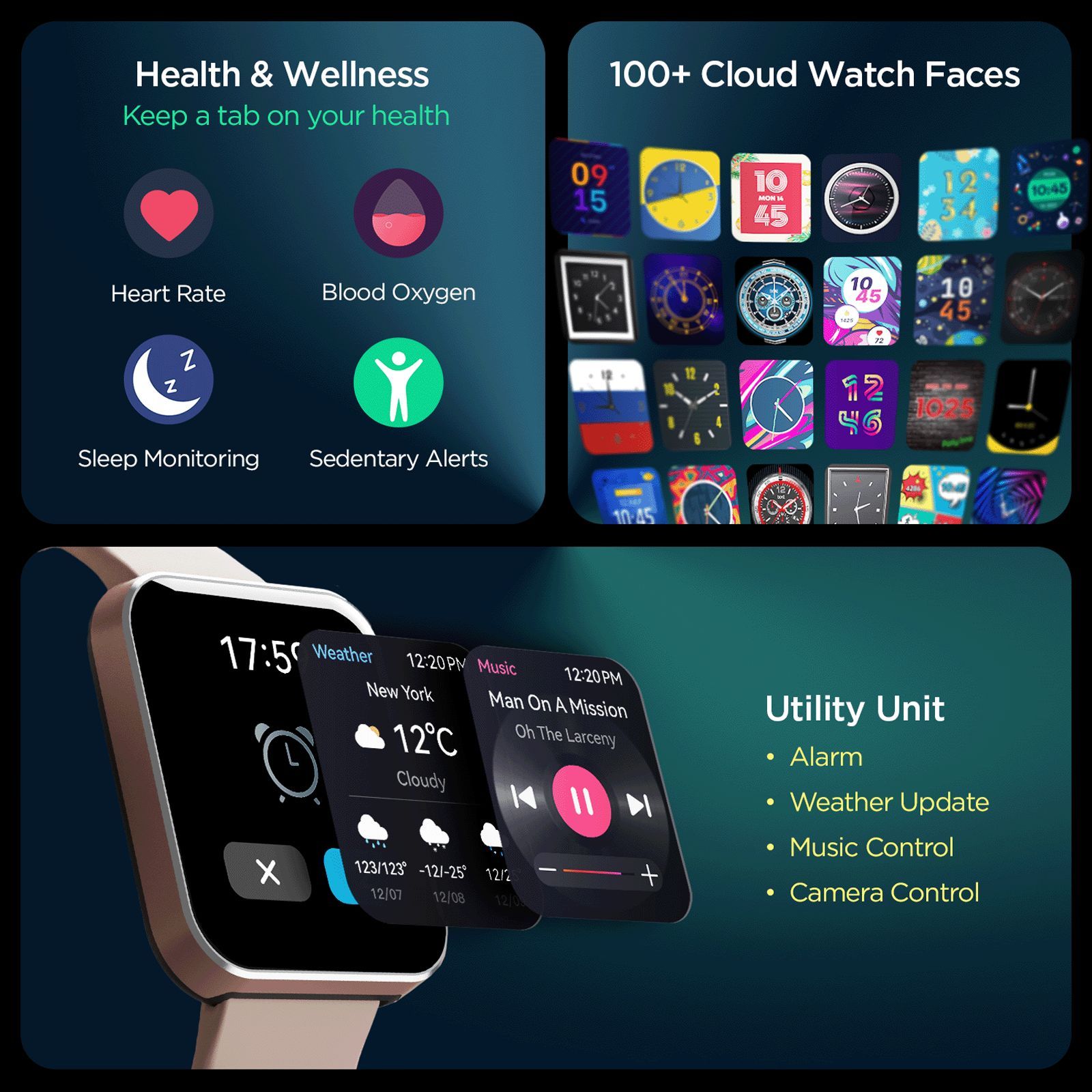 boAt Wave Flex Connect Smartwatch with Bluetooth Calling (46.5mm HD Display, IP68 Water Resistant, Cherry Blossom Strap)_4