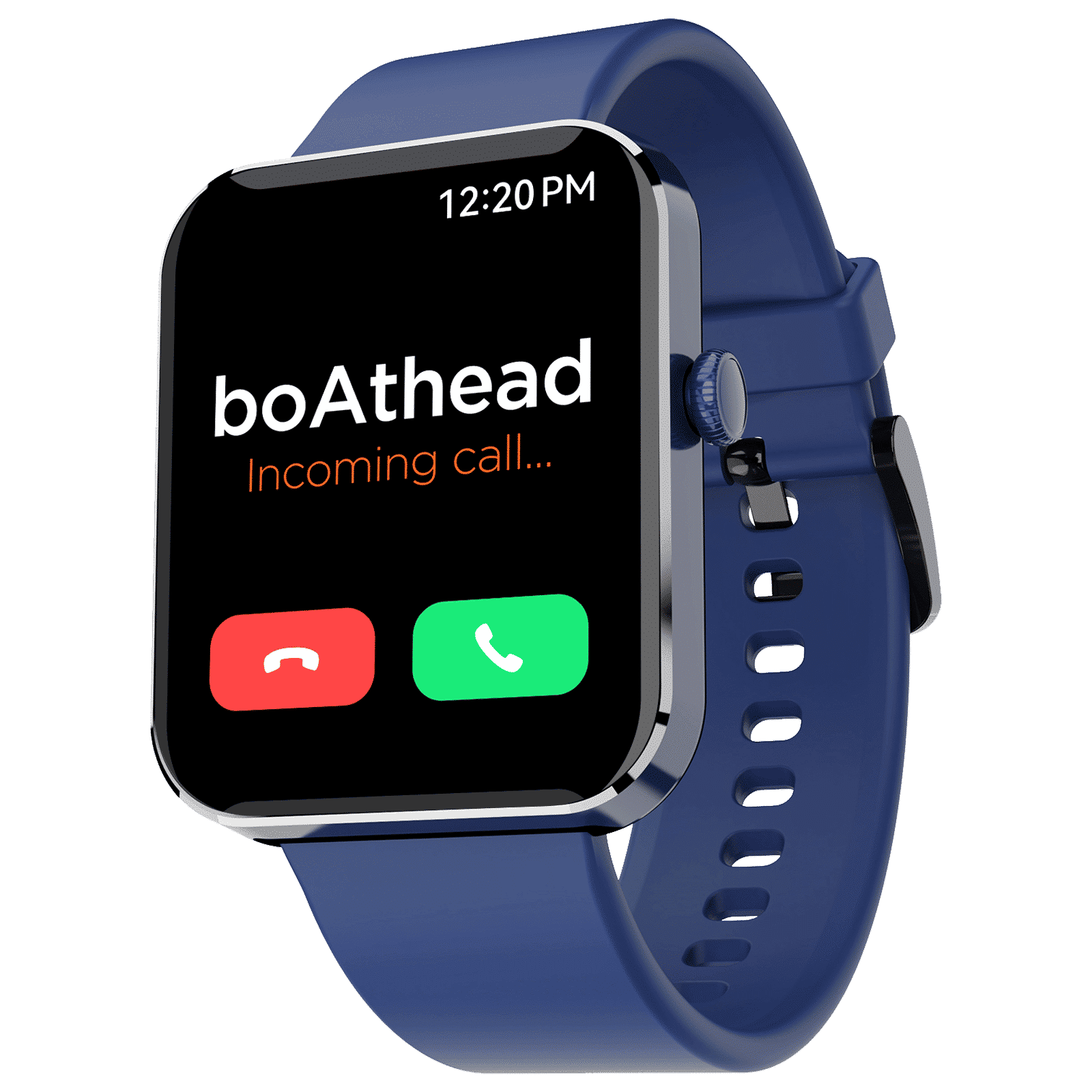 boAt Wave Flex Connect Smartwatch with Bluetooth Calling (46.5mm HD Display, IP68 Water Resistant, Deep Blue Strap)_1