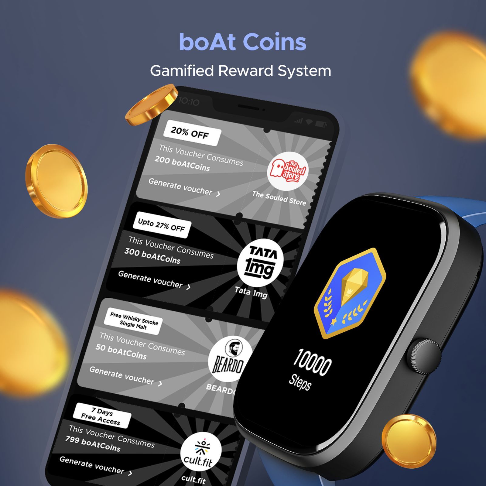 boAt Wave Convex Smartwatch with IP67 Waterproof (49.7mm AMOLED Display, Dark Blue Strap)_6