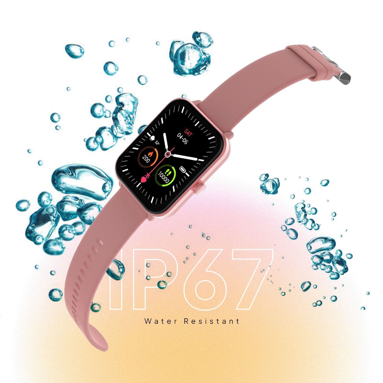 FIRE-BOLTT Tide Plus Smartwatch with Bluetooth Calling (46.5mm 2.5D Curved Display, IP67 Water Resistant, Pink Strap)_8