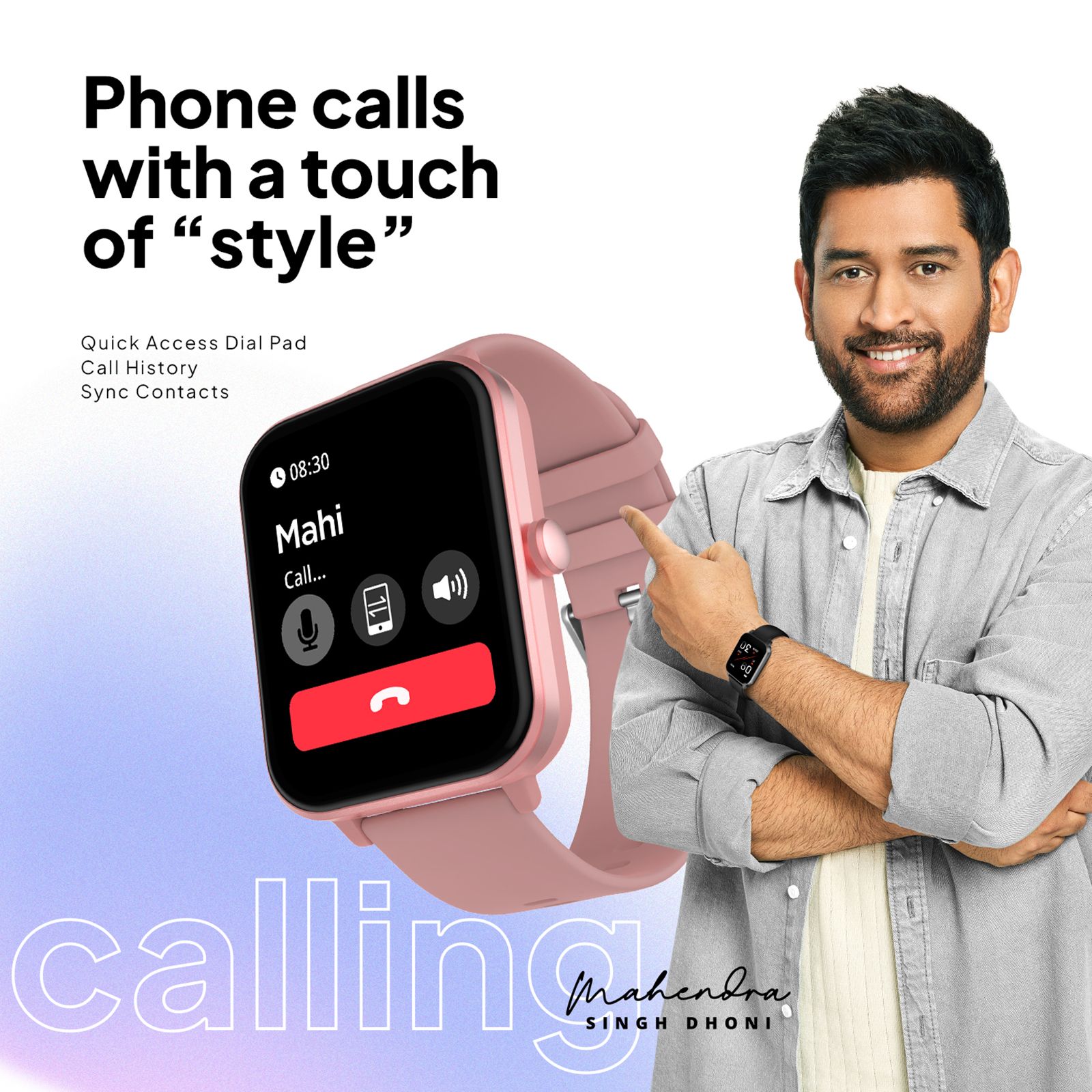 FIRE-BOLTT Tide Plus Smartwatch with Bluetooth Calling (46.5mm 2.5D Curved Display, IP67 Water Resistant, Pink Strap)_13