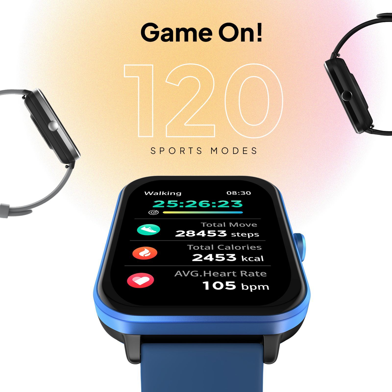 FIRE-BOLTT Tide Plus Smartwatch with Bluetooth Calling (46.5mm 2.5D Curved Display, IP67 Water Resistant, Navy Blue Strap)_5