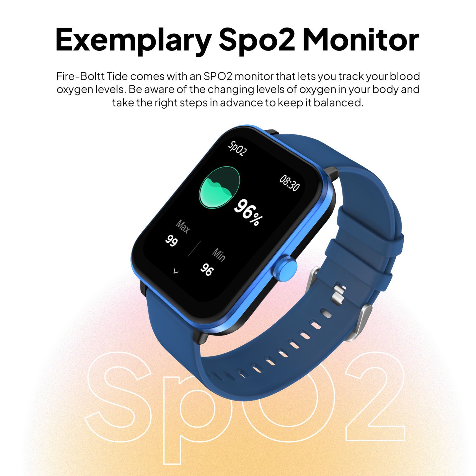 FIRE-BOLTT Tide Plus Smartwatch with Bluetooth Calling (46.5mm 2.5D Curved Display, IP67 Water Resistant, Navy Blue Strap)_6