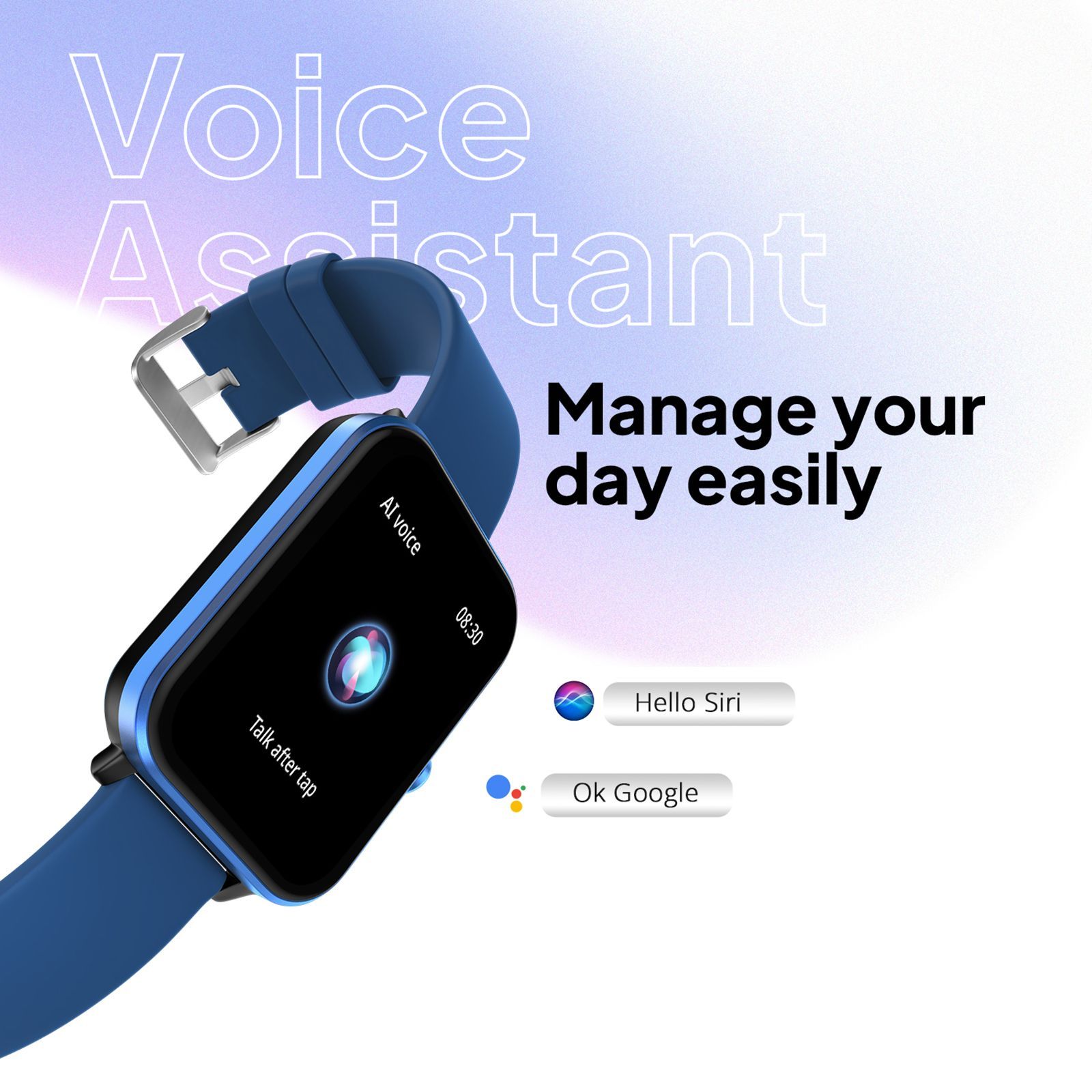 FIRE-BOLTT Tide Plus Smartwatch with Bluetooth Calling (46.5mm 2.5D Curved Display, IP67 Water Resistant, Navy Blue Strap)_4