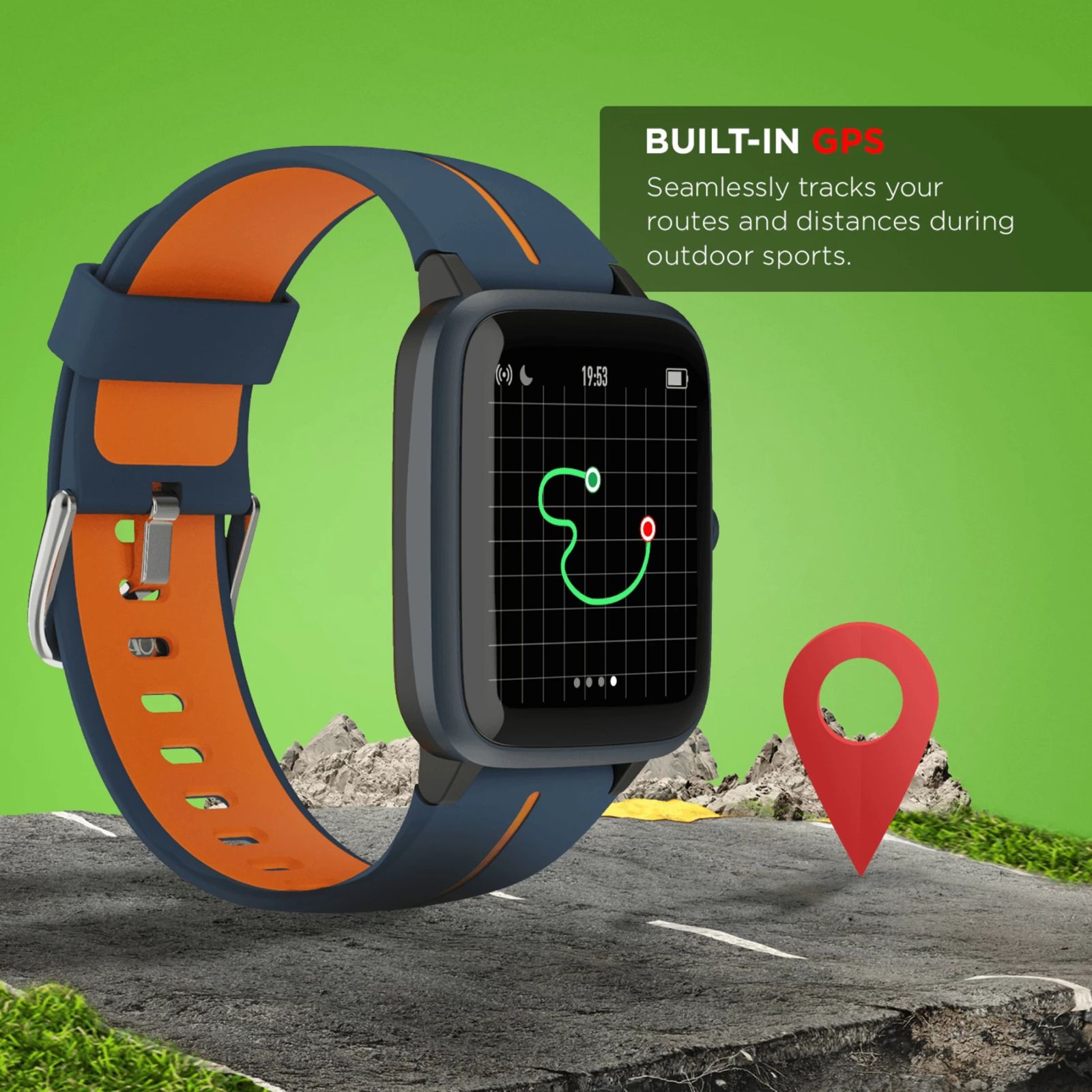 boAt Xplorer Smartwatch with Activity Tracker (33mm 2.5D Curved Display, 5ATM Water Resistant, Orange Fusion Strap)_3