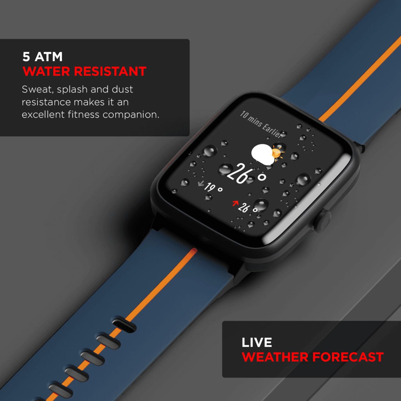 boAt Xplorer Smartwatch with Activity Tracker (33mm 2.5D Curved Display, 5ATM Water Resistant, Orange Fusion Strap)_4